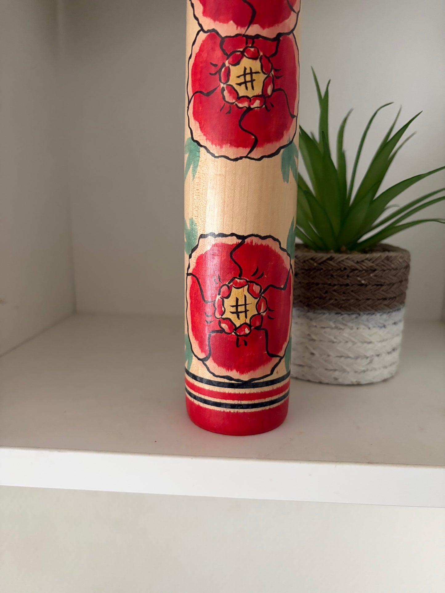 Vintage traditional Nakanosawa “Takobozu” Kokeshi doll by Koji Seya