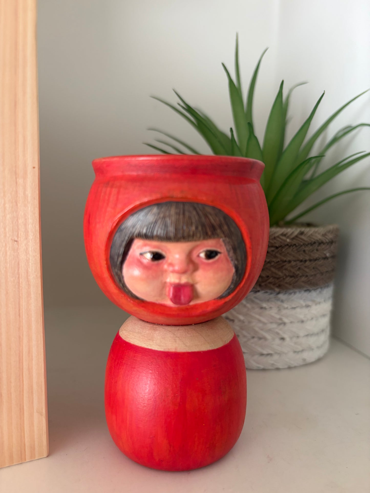 Exclusive One off a kind kokeshi by Nagisa Hirano!