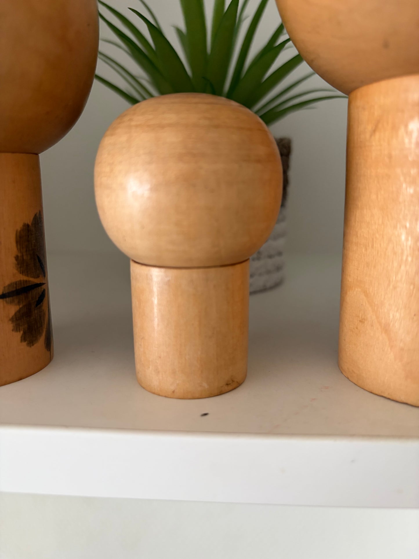 Rare Vintage set off two Creative Kokeshi by renowned artisan Ikuyoshi Yokozuka