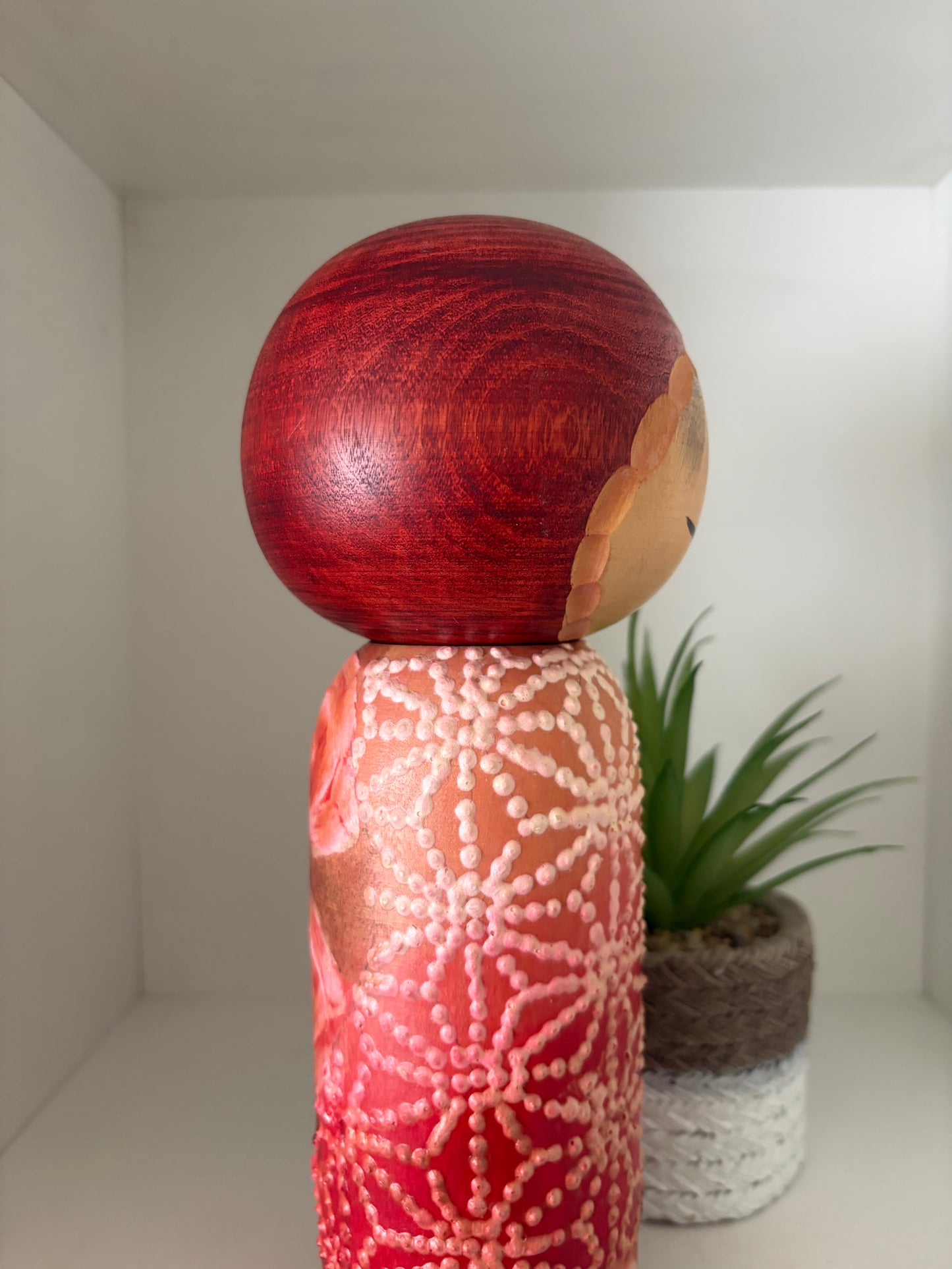 Vintage Sosaku Kokeshi entitled “Kanako - Flower Girl” by Watanabe Masao (1917-2007)