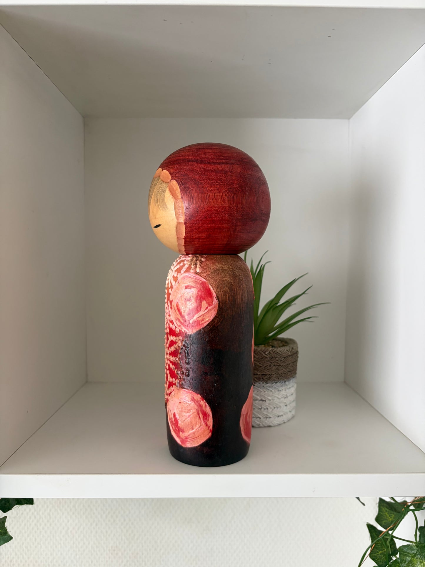 Vintage Sosaku Kokeshi entitled “Kanako - Flower Girl” by Watanabe Masao (1917-2007)
