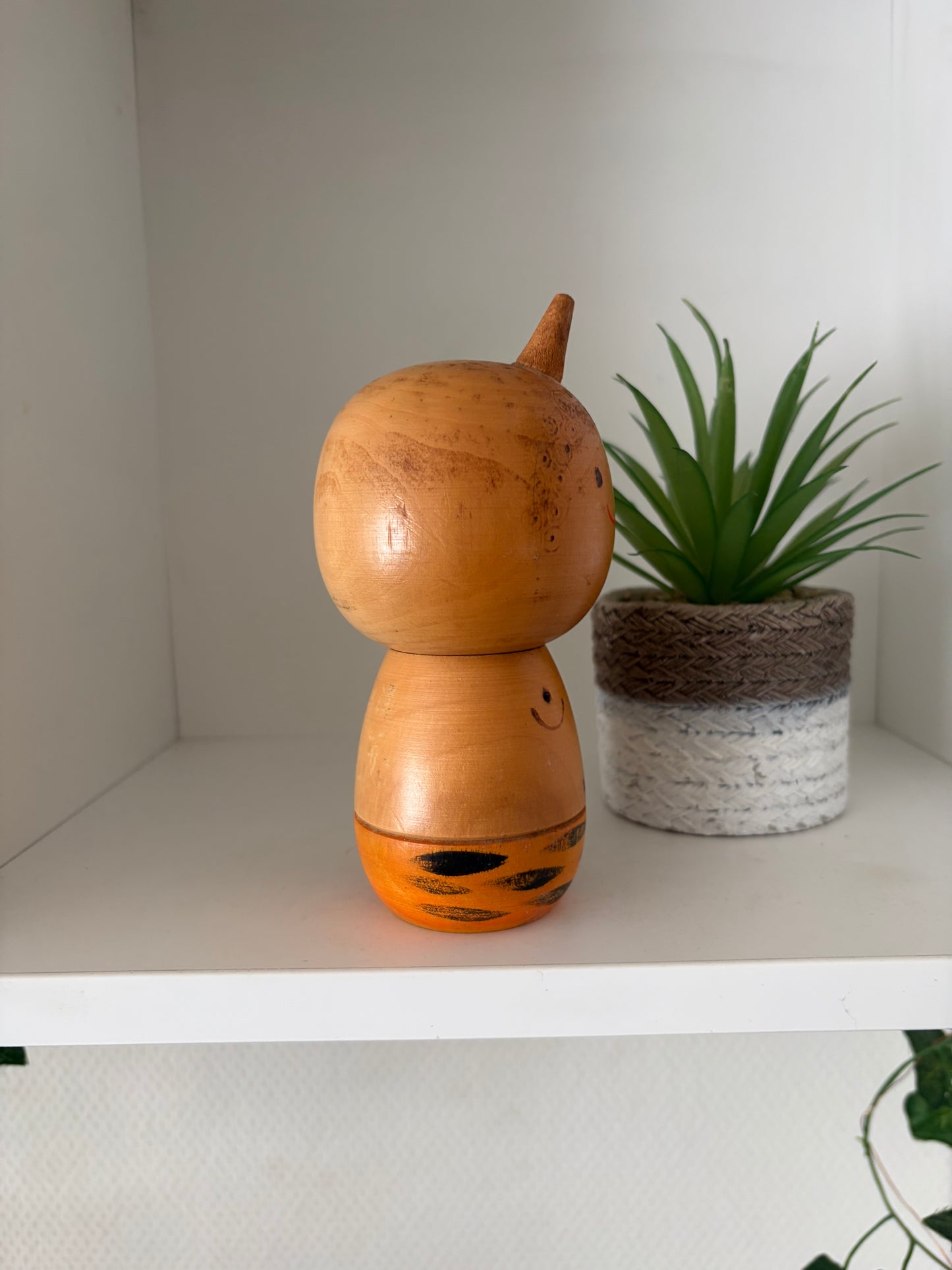 Rare vintage Oni kokeshi by Sato Suigai (1920-)