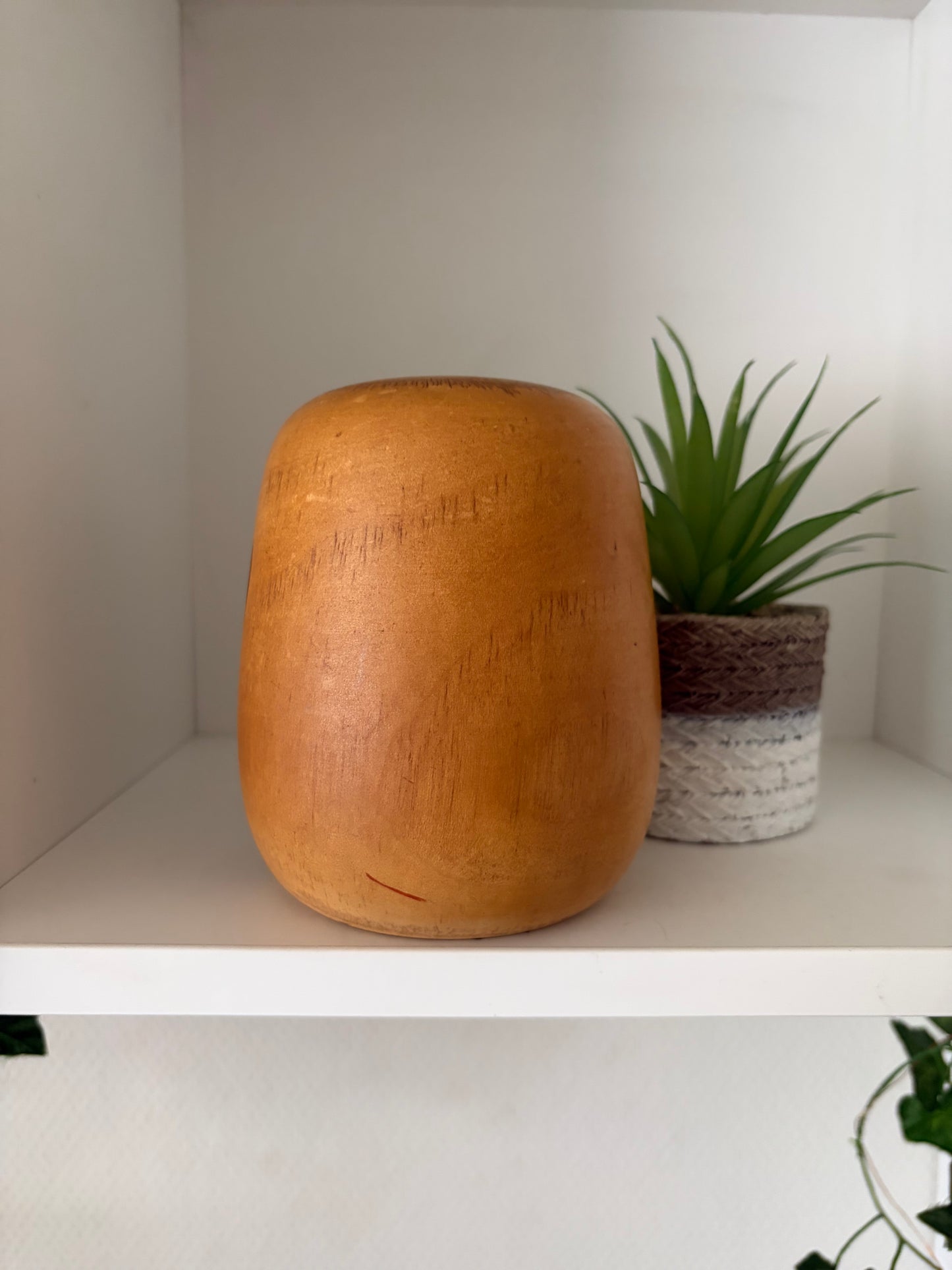 Rare vintage Daruma kokeshi by Kazuo Takamizawa (1927-)