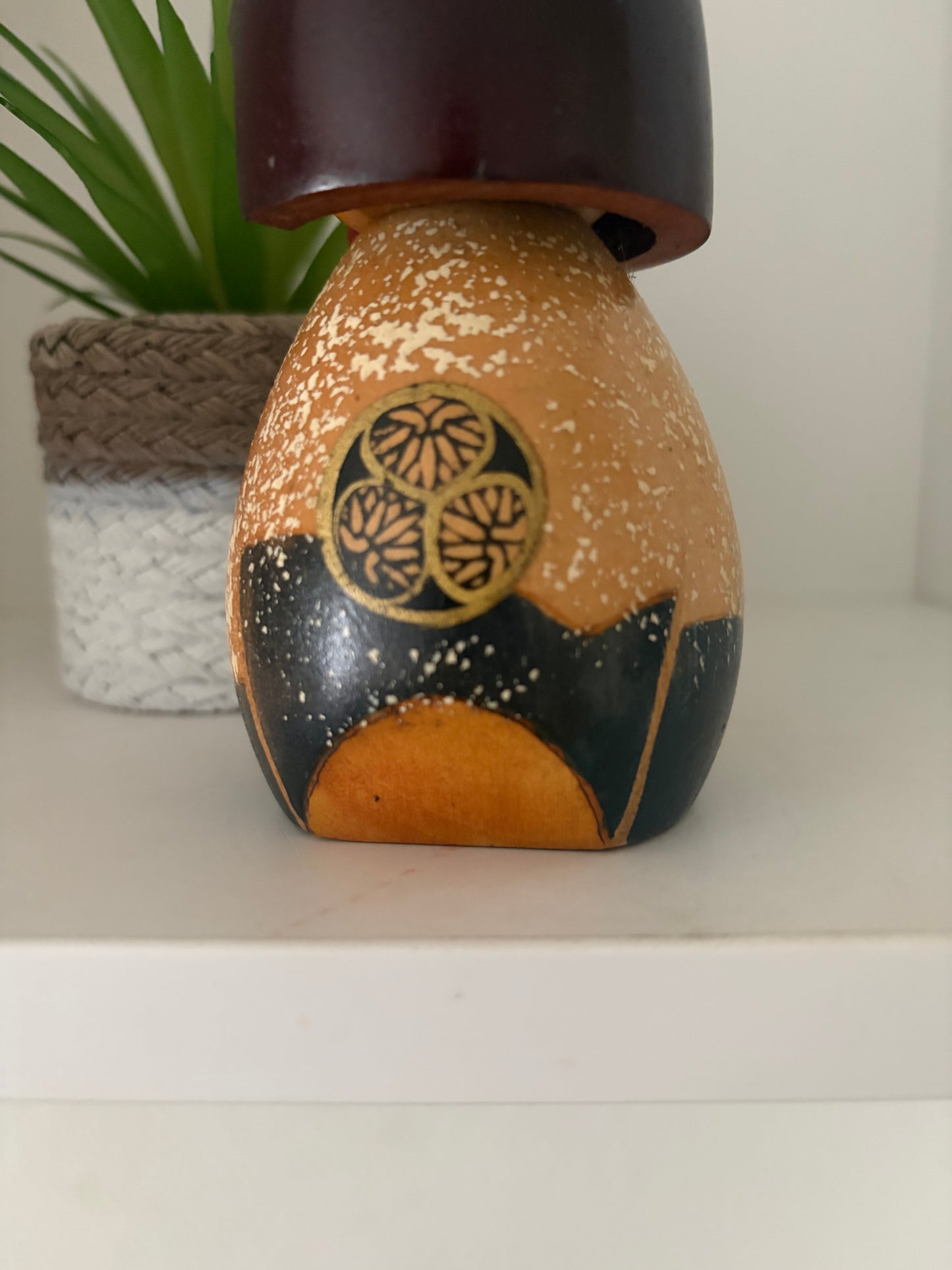 Rare Vintage Sosaku kokeshi by Aoki Ryoka (1931-)