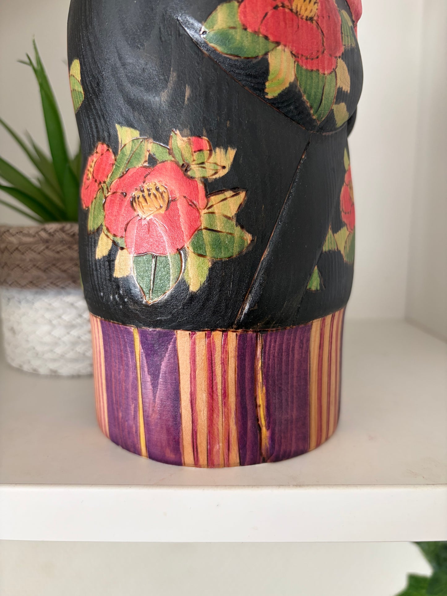 Unique Modern Sosaku kokeshi by Yuko Yamazaki - With box
