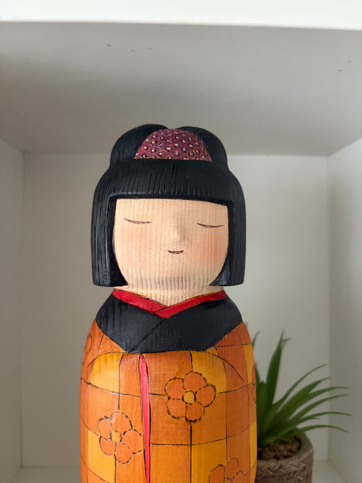 Exclusive one of a kind kokeshi by Yuko Yamazaki