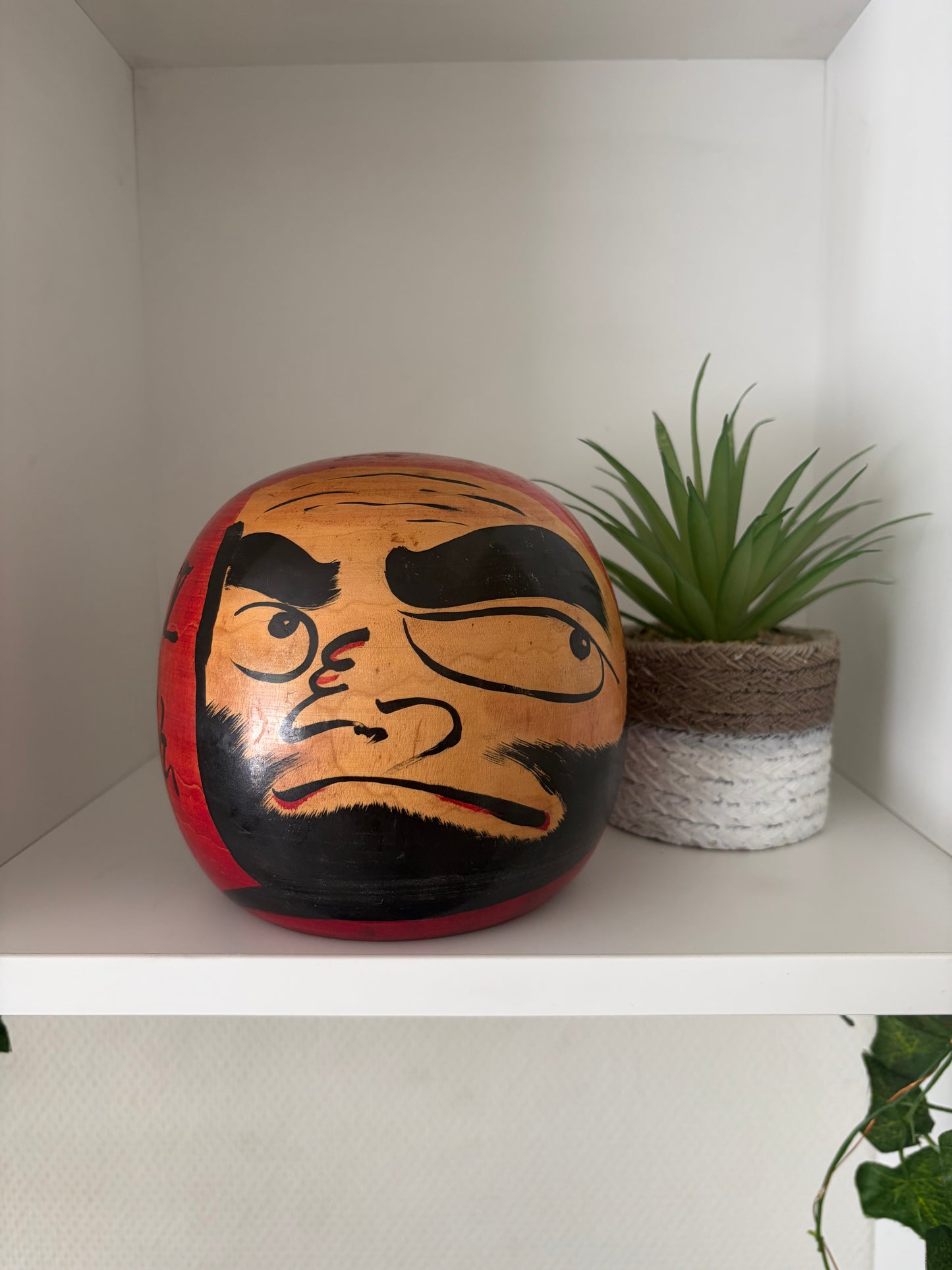 Big massive vintage Daruma kokeshi by Shogo Shinkai