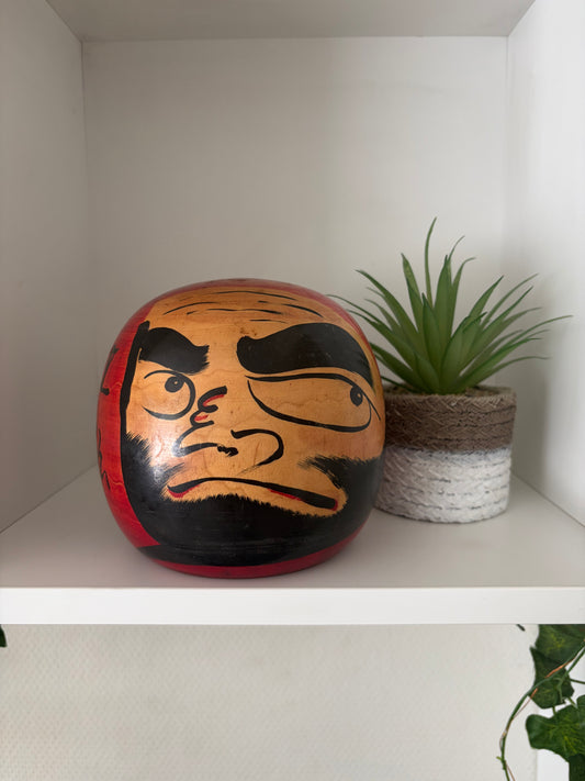 Big massive vintage Daruma kokeshi by Shogo Shinkai