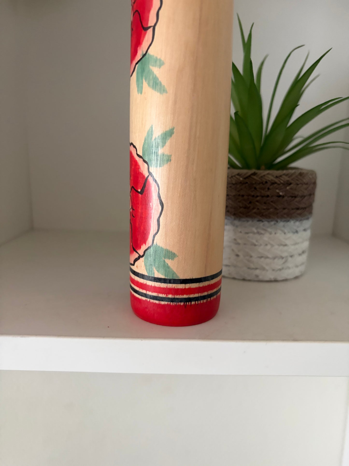 Vintage traditional Nakanosawa “Takobozu” Kokeshi doll by Koji Seya