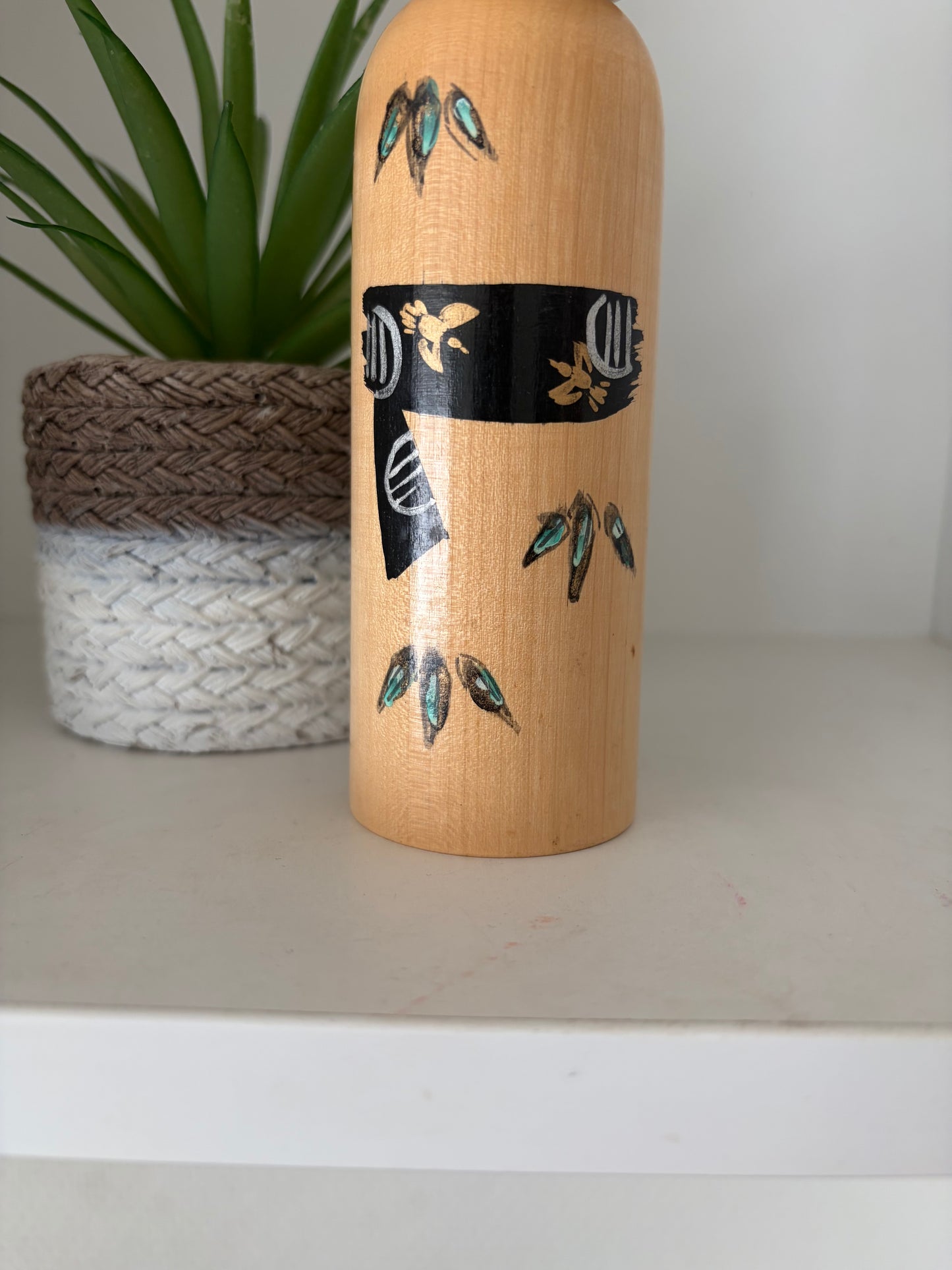 Vintage Creative Kokeshi By Takahashi Akinori (1957-)