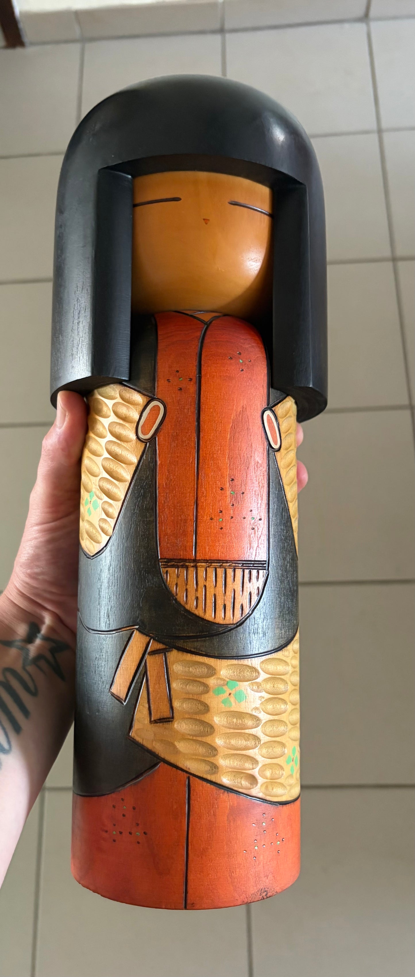 Rare Vintage Gumma kokeshi by Kisaku - XL!