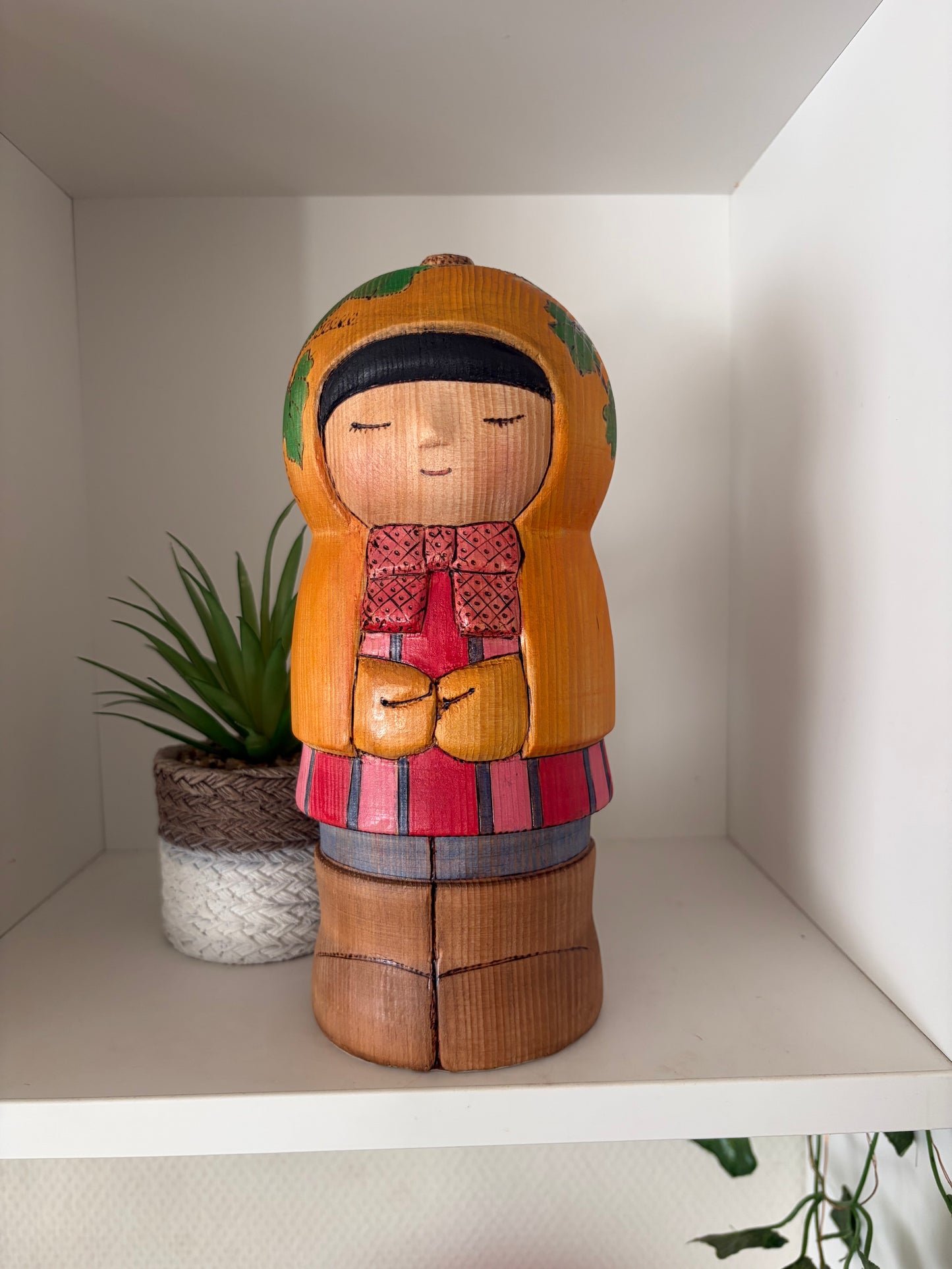Modern Sosaku kokeshi by Yuko Yamazaki is part of her Halloween Series - With box