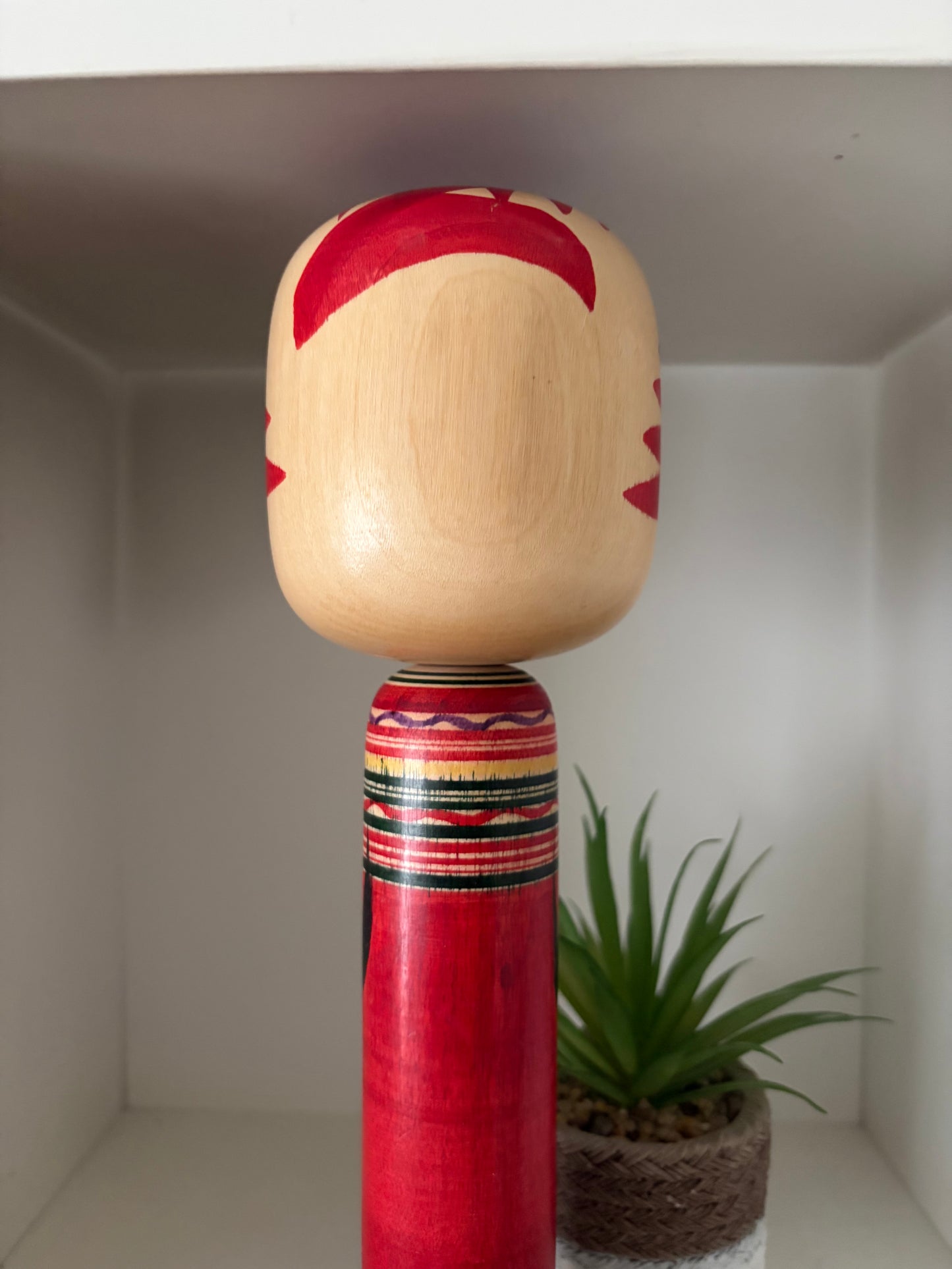 Vintage Togatta Kokeshi with Daruma made by Morimasa Sato (1926-2017)
