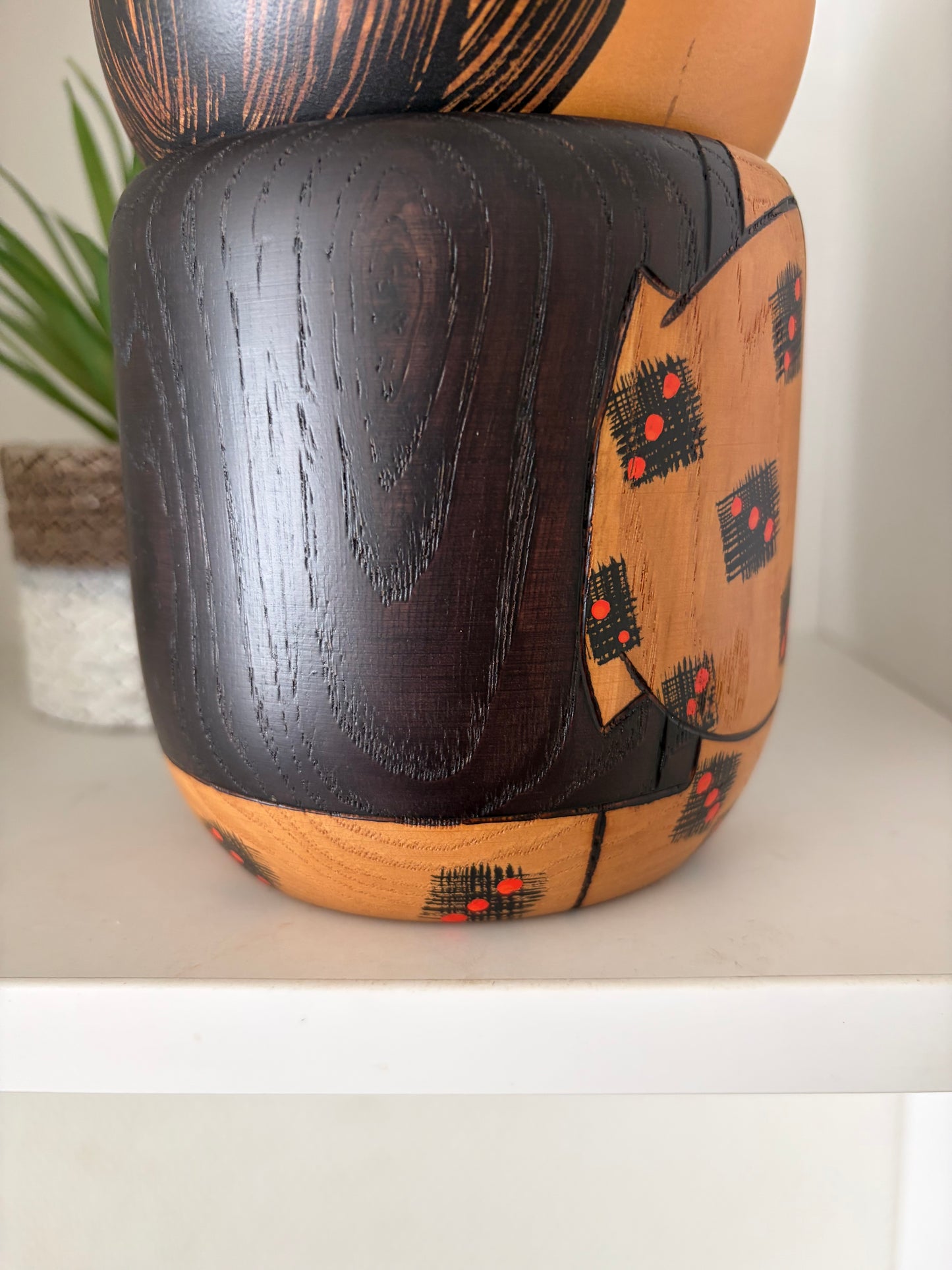 Vintage Gumma kokeshi by Usaburo- With hidden storage