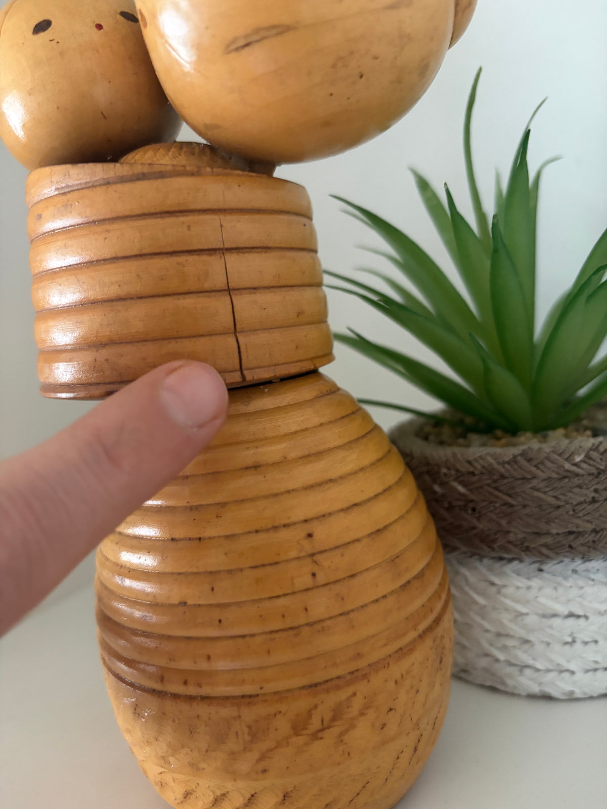 Rare vintage Sosaku kokeshi by Takeda Masashi (1930-2015) - Mother and child