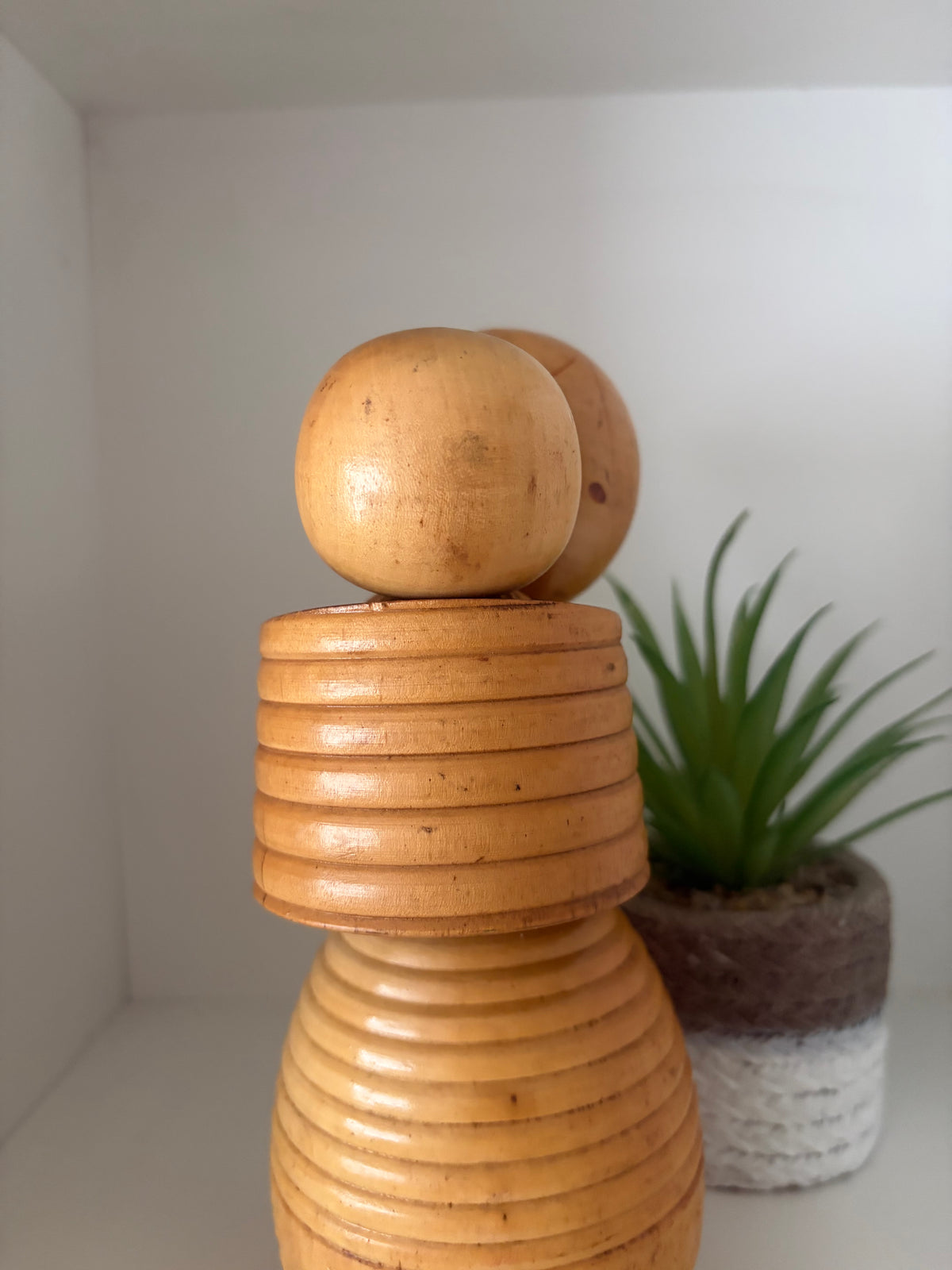Rare vintage Sosaku kokeshi by Takeda Masashi (1930-2015) - Mother and child