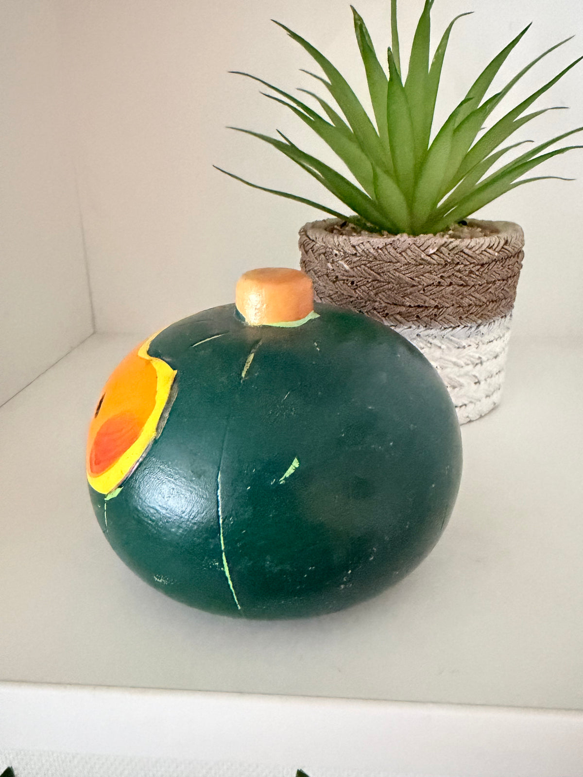 Rare vintage pumpkin kokeshi by Hiroe Fukushima