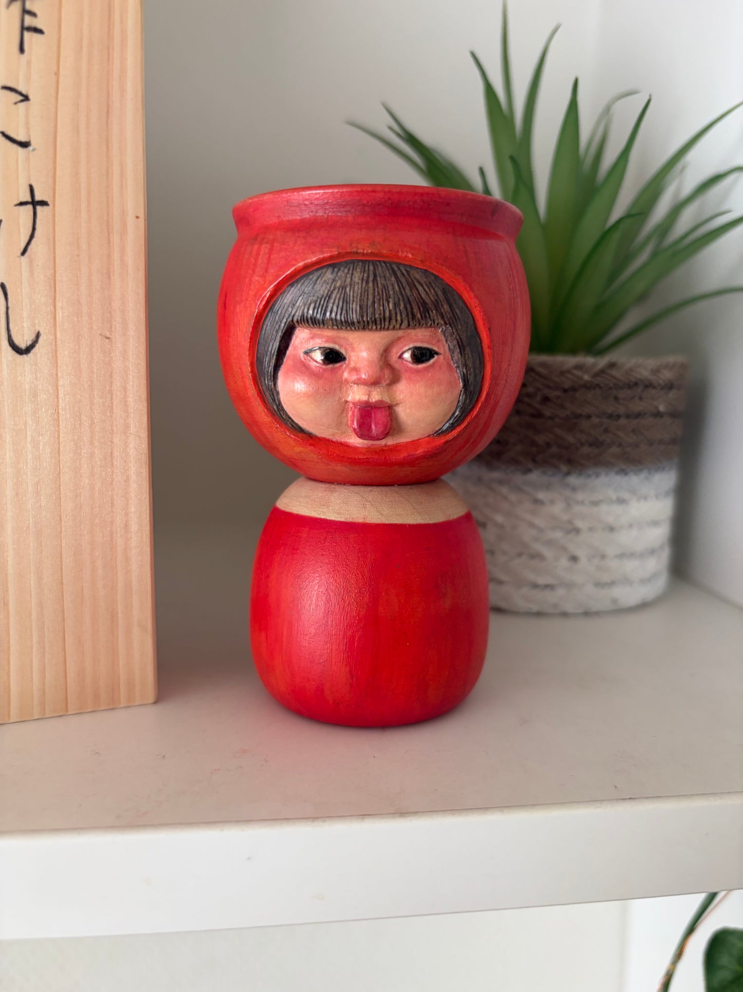Exclusive One off a kind kokeshi by Nagisa Hirano!