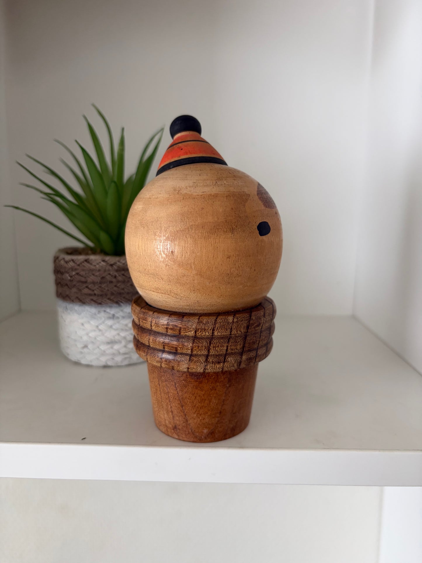 Rare Vintage Creative Kokeshi by renowned artisan Ikuyoshi Yokozuka