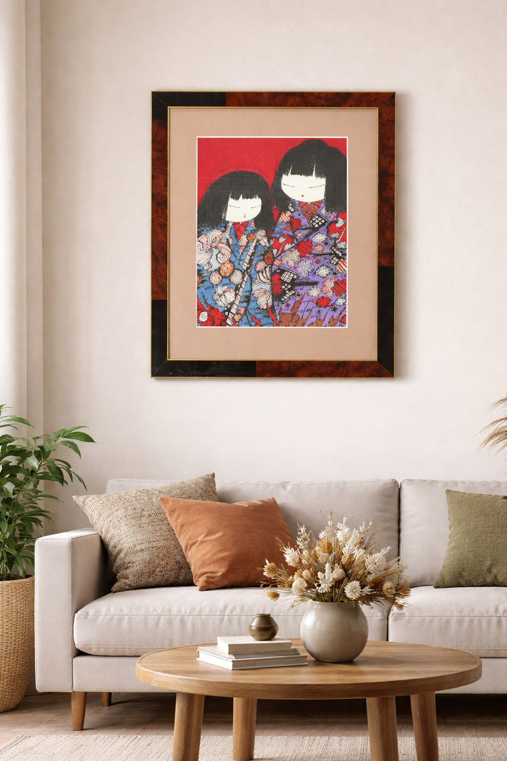 Exclusive vintage watercolor painting by Hideo Ishihara (1925-1999)