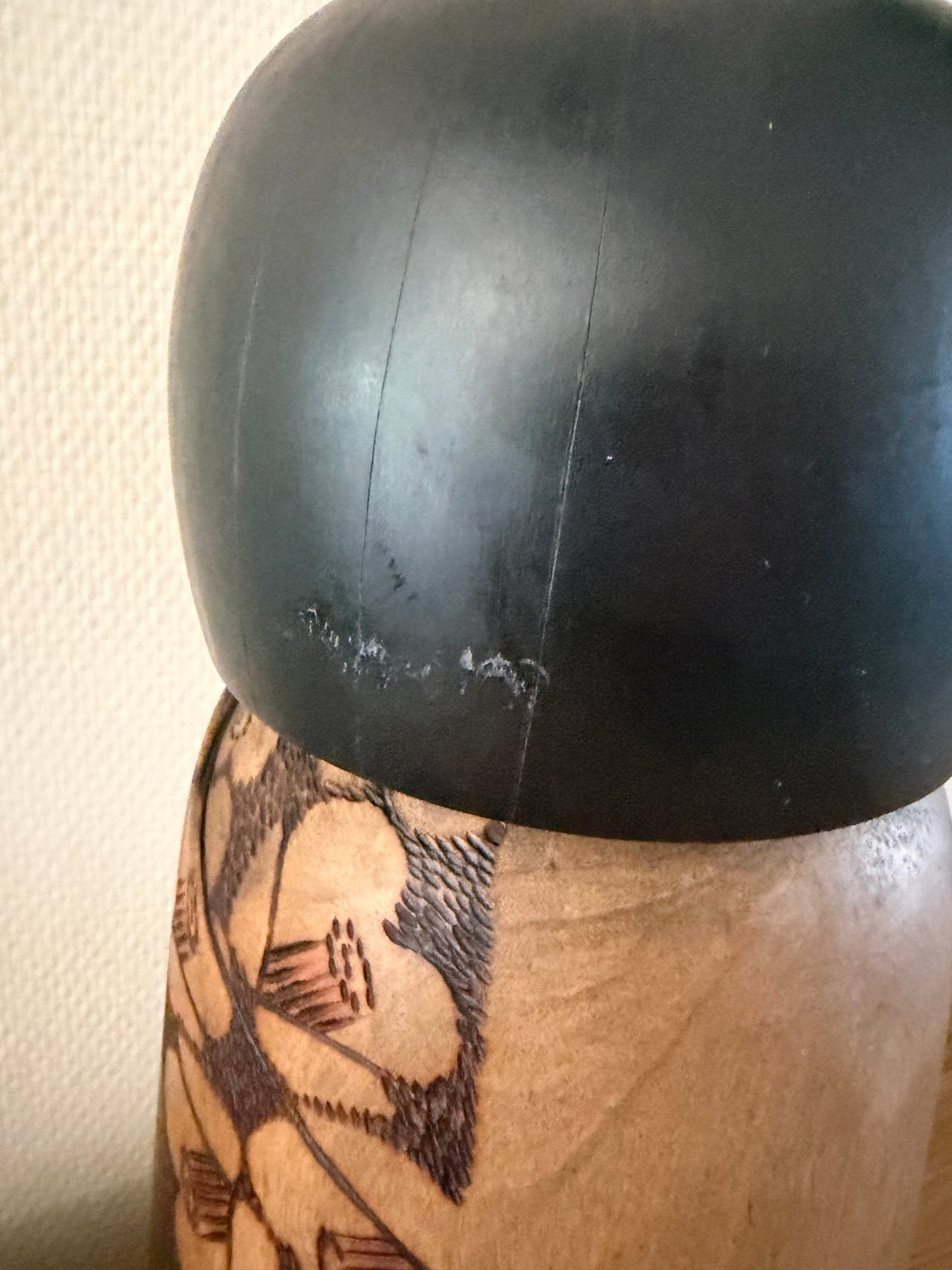 Rare vintage Gumma kokeshi by Inosuke Kobayashi (1931-)