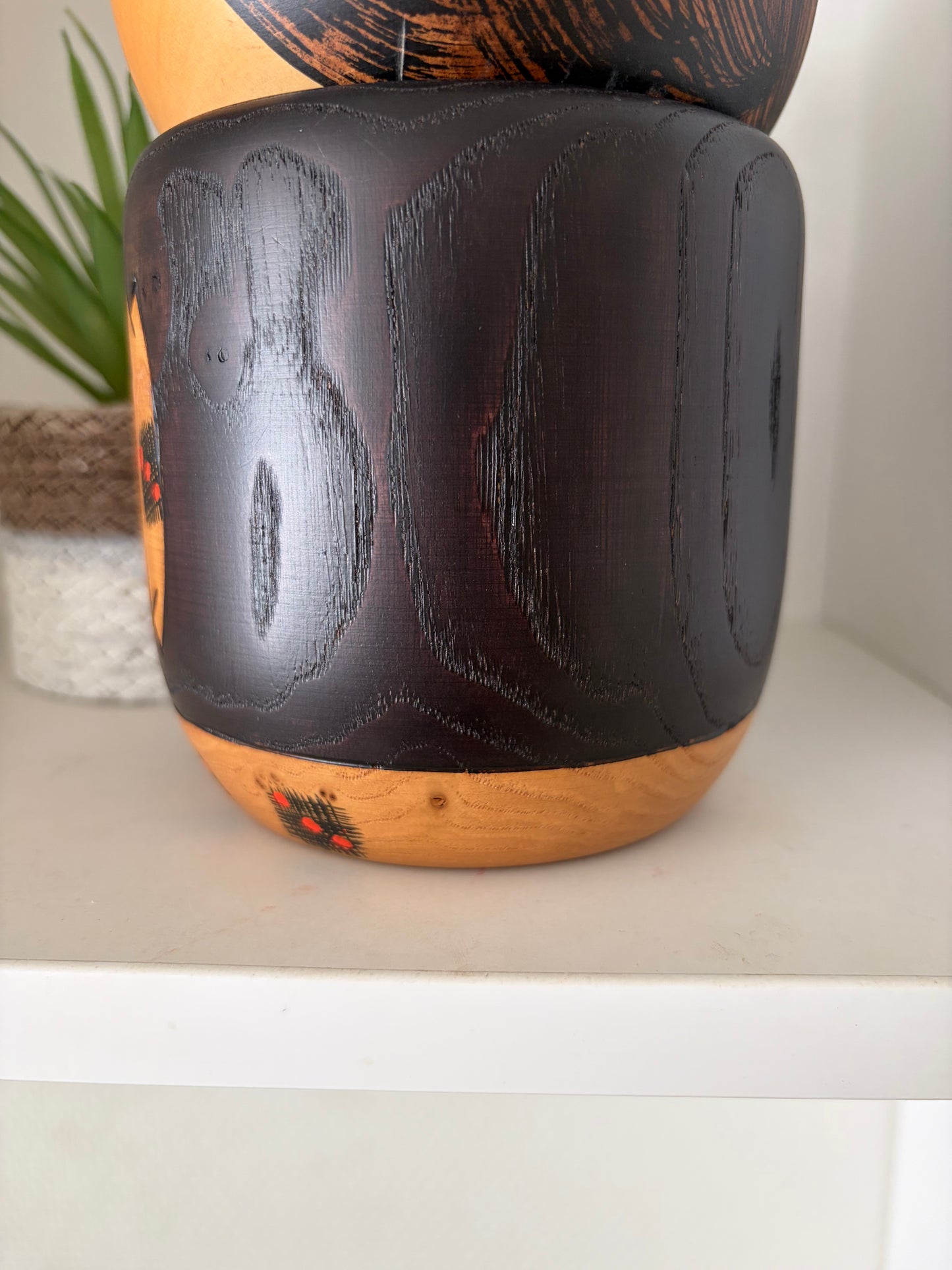 Vintage Gumma kokeshi by Usaburo- With hidden storage