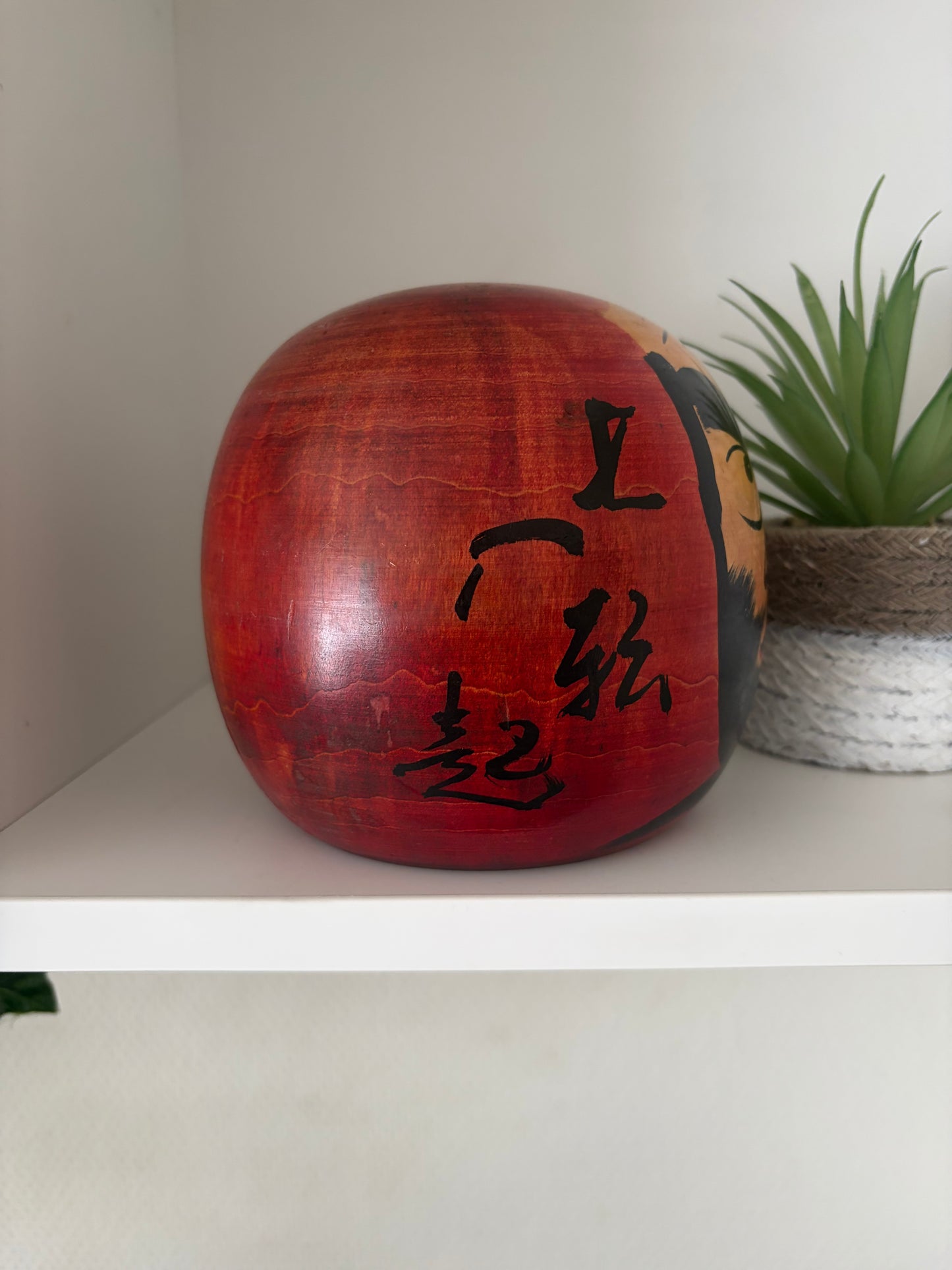Big massive vintage Daruma kokeshi by Shogo Shinkai