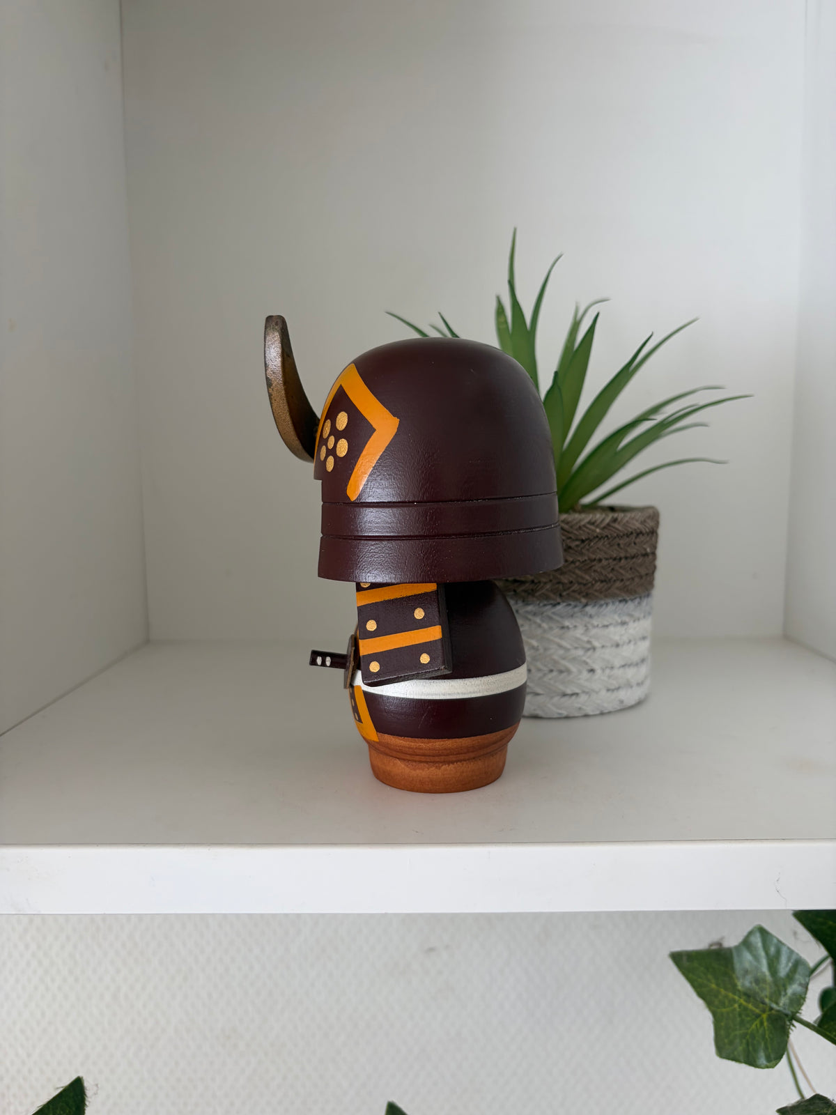 Lovely vintage Samurai kokeshi by Sato Soichi