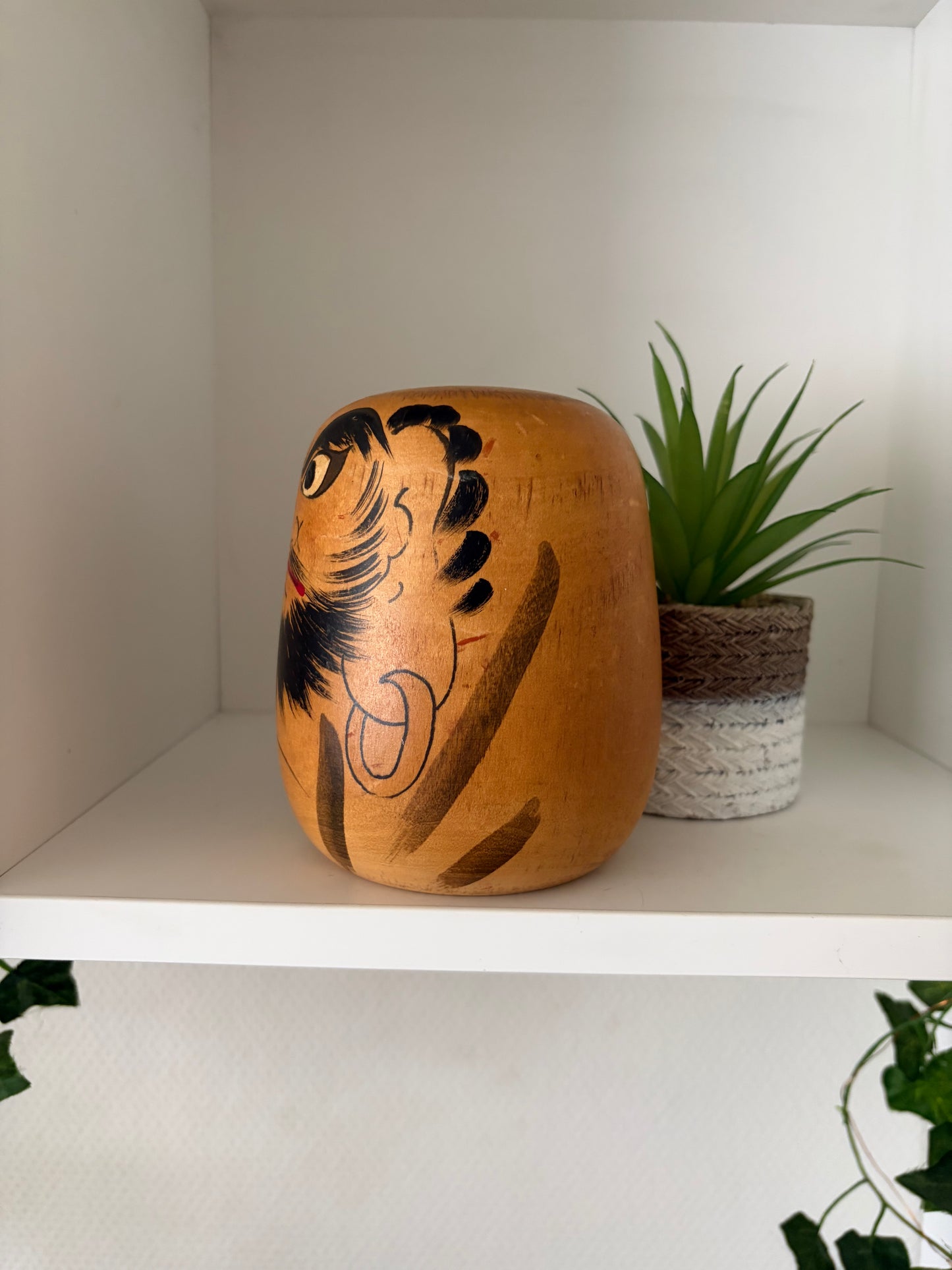 Rare vintage Daruma kokeshi by Kazuo Takamizawa (1927-)