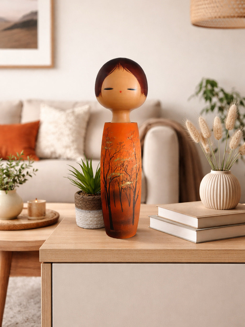 Exclusive vintage Sosaku kokeshi by Aoki Ryoka (1931-)