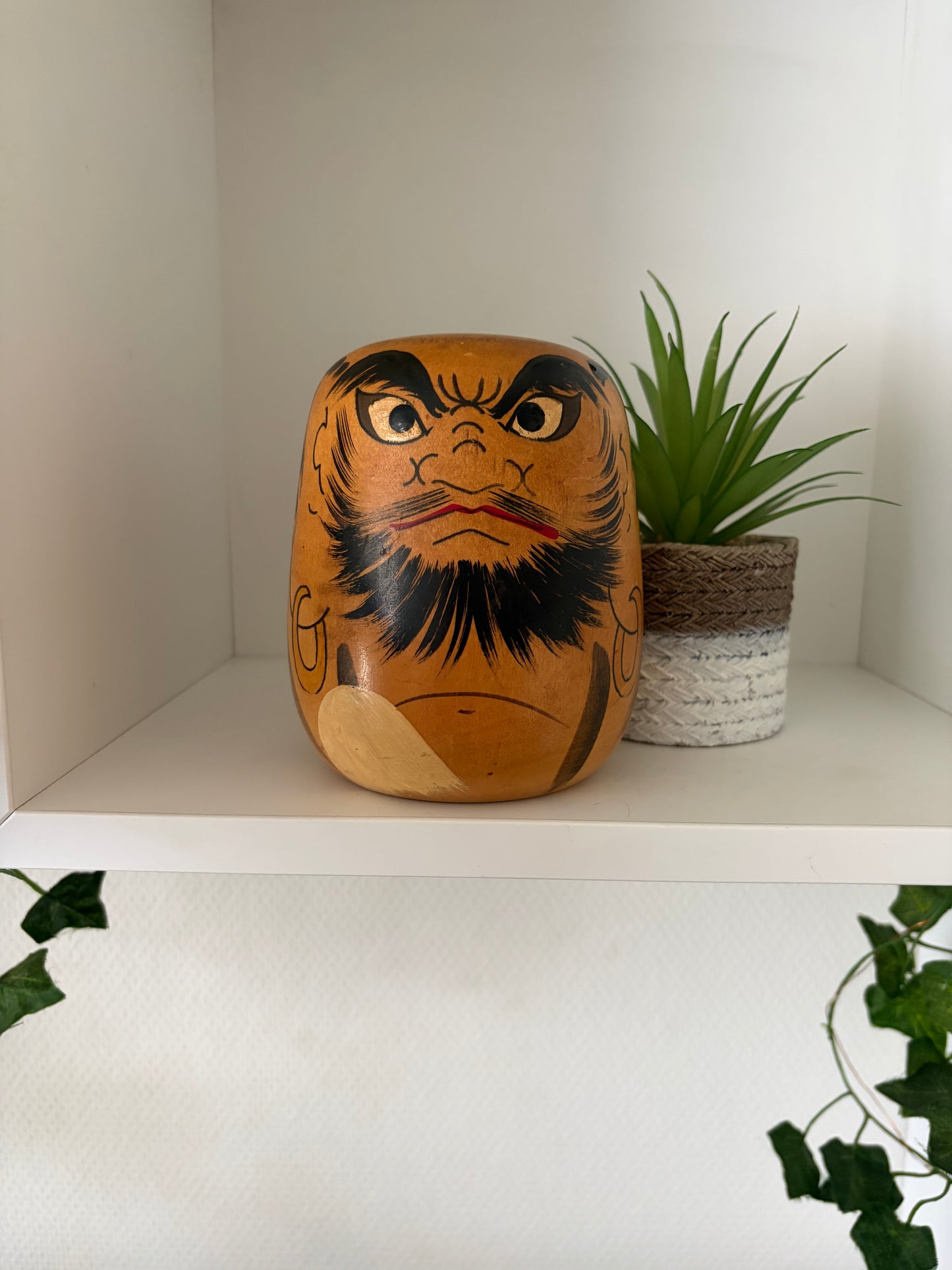 Rare vintage Daruma kokeshi by Kazuo Takamizawa (1927-)