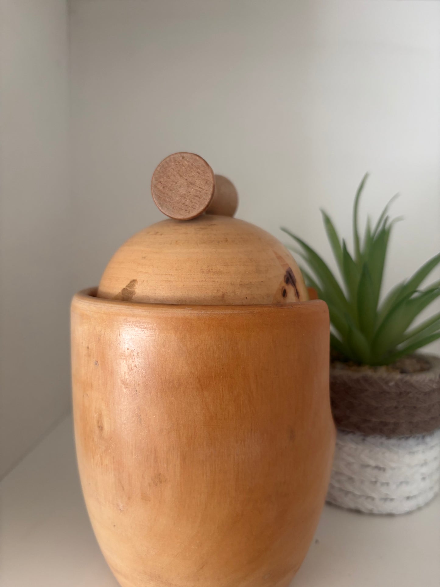 Rare vintage chunky Sosaku kokeshi by Tanaka Harumasa (1916-1966) - She as two different faces!