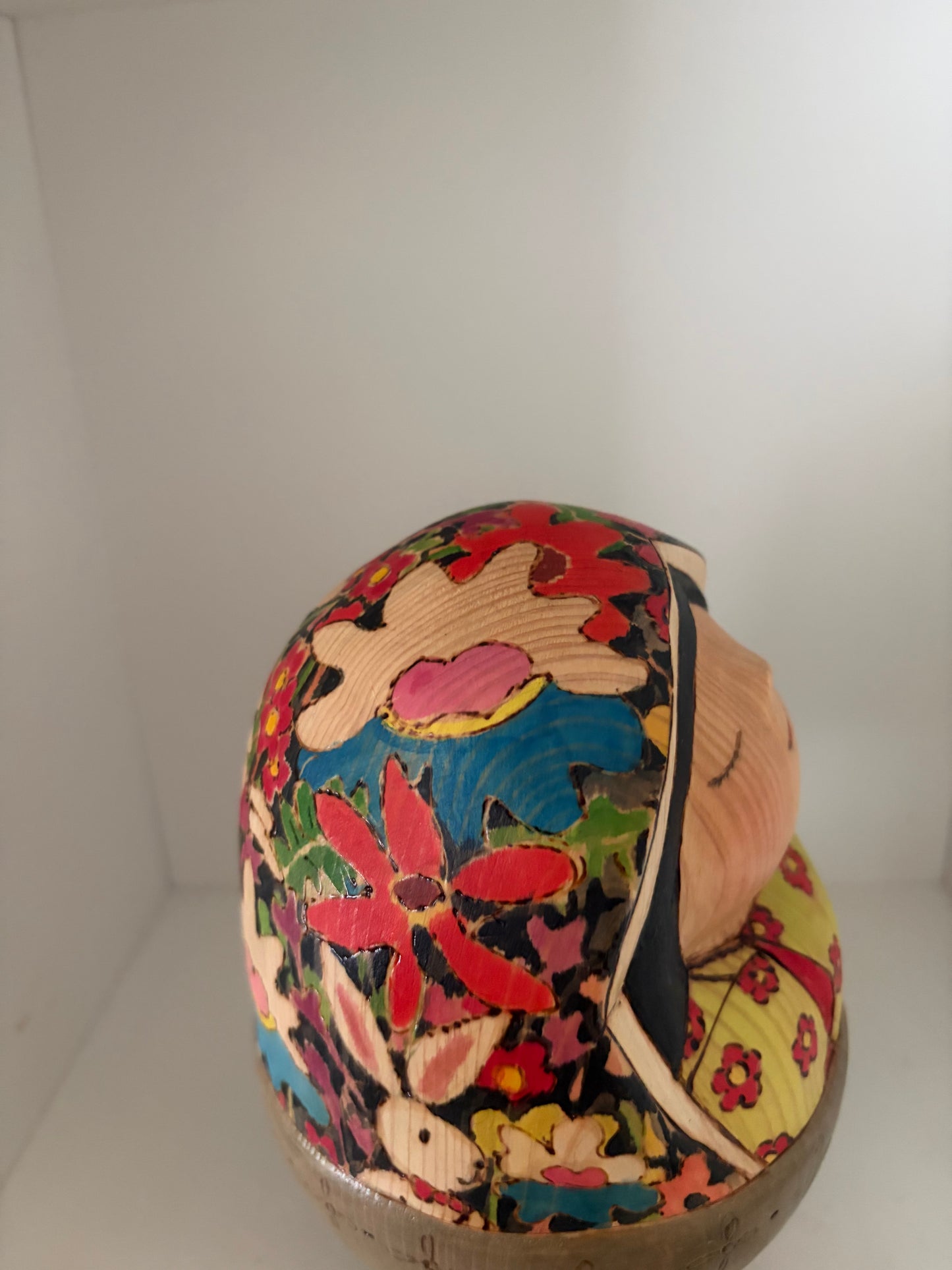 Modern Sosaku kokeshi by Yuko Yamazaki is part of her Easter Series - With box