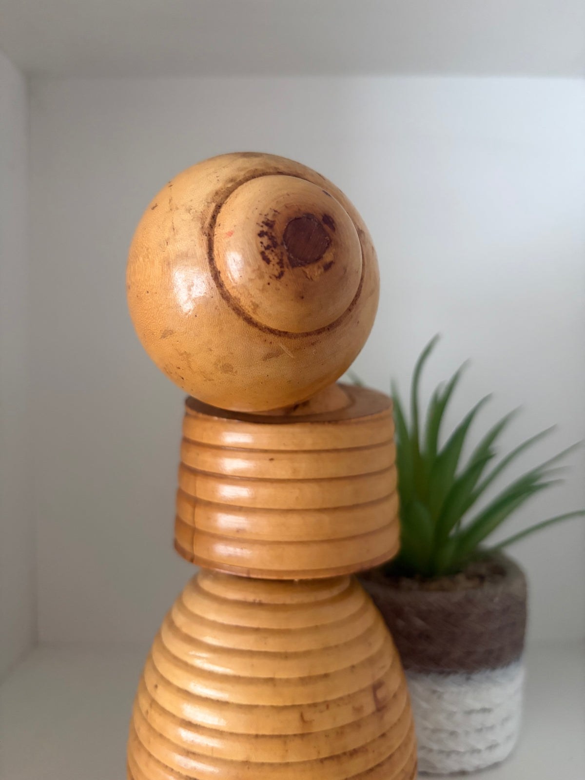 Rare vintage Sosaku kokeshi by Takeda Masashi (1930-2015) - Mother and child