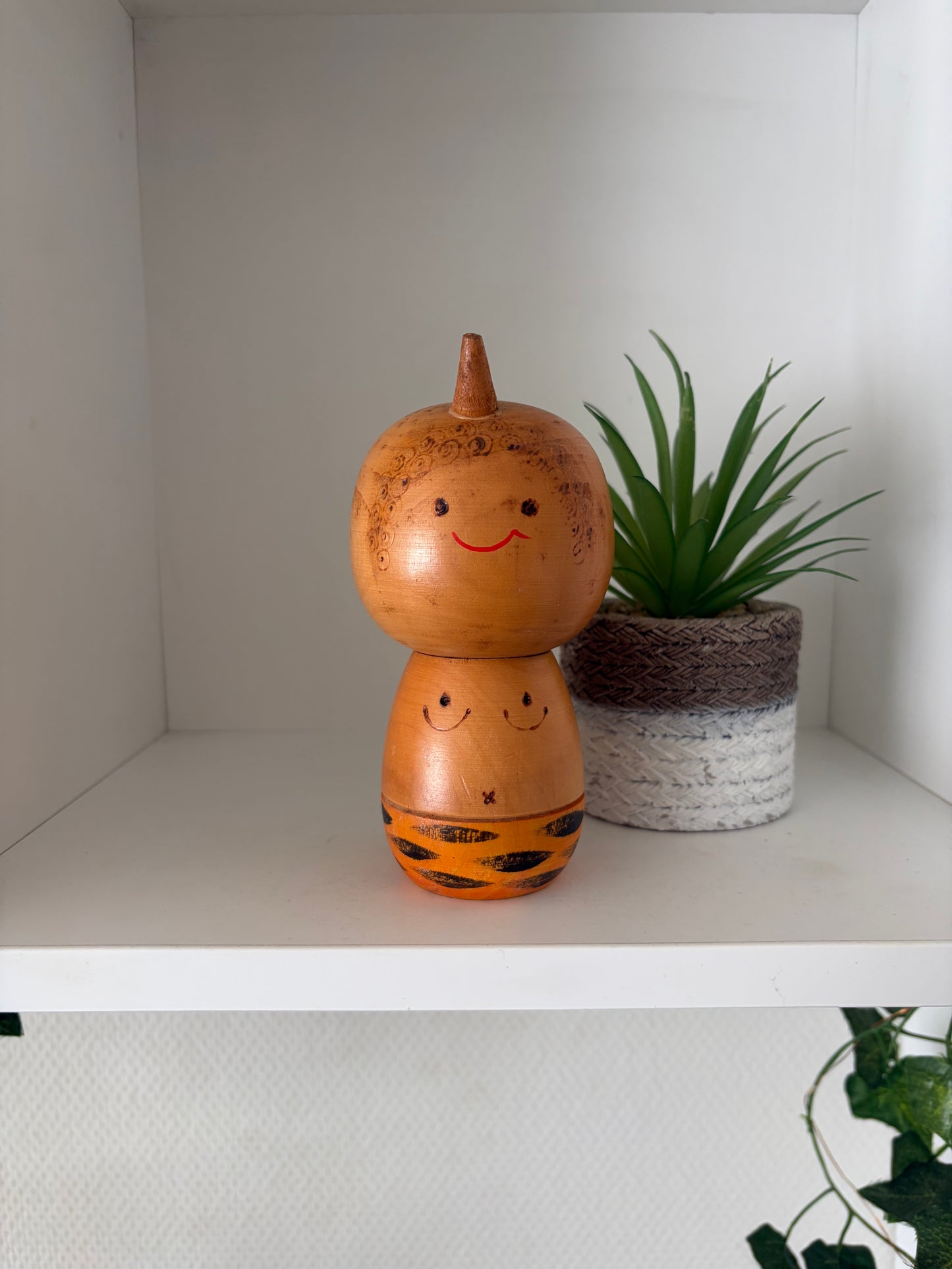 Rare vintage Oni kokeshi by Sato Suigai (1920-)