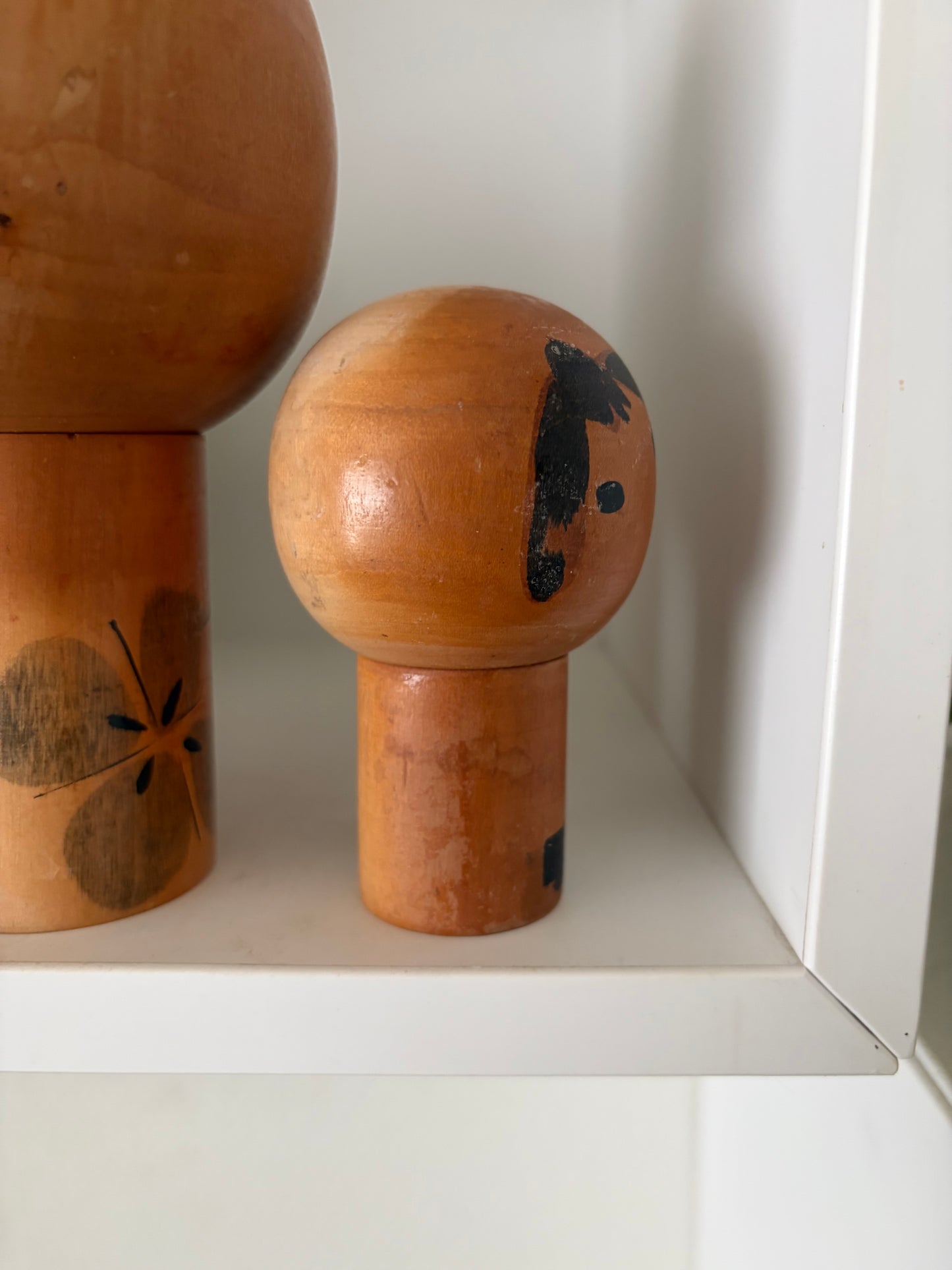 Rare Vintage set off two Creative Kokeshi by renowned artisan Ikuyoshi Yokozuka