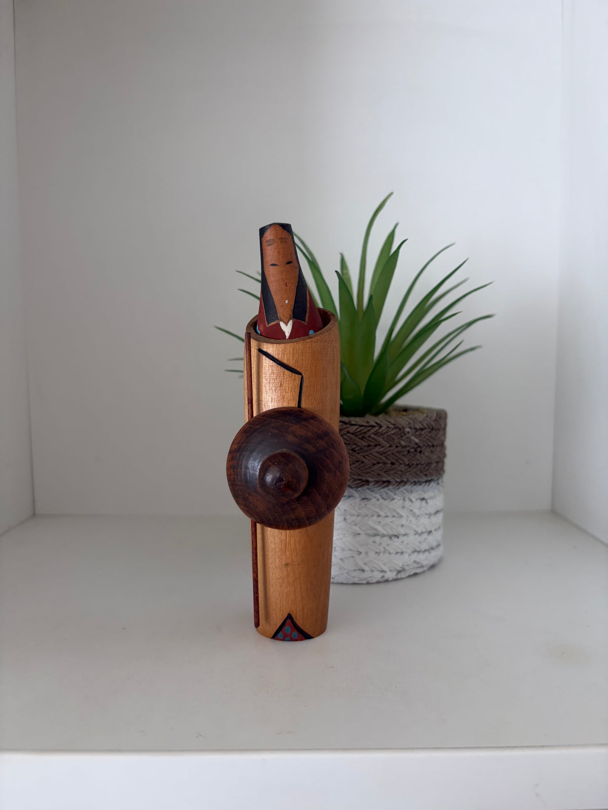 Vintage Sosaku kokeshi by Seiju Kon (1931-)