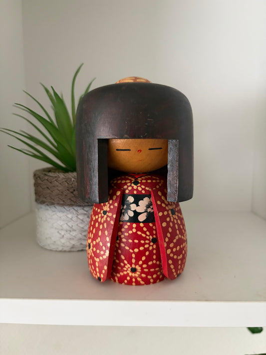 Vintage Gumma Kokeshi By Kazuo Takamizawa (1927-)
