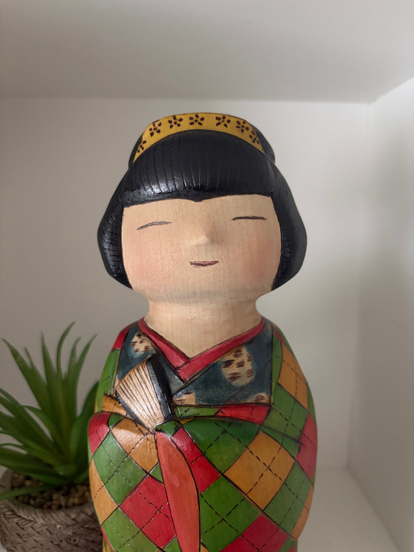 Unique Modern Sosaku kokeshi by Yuko Yamazaki - With box