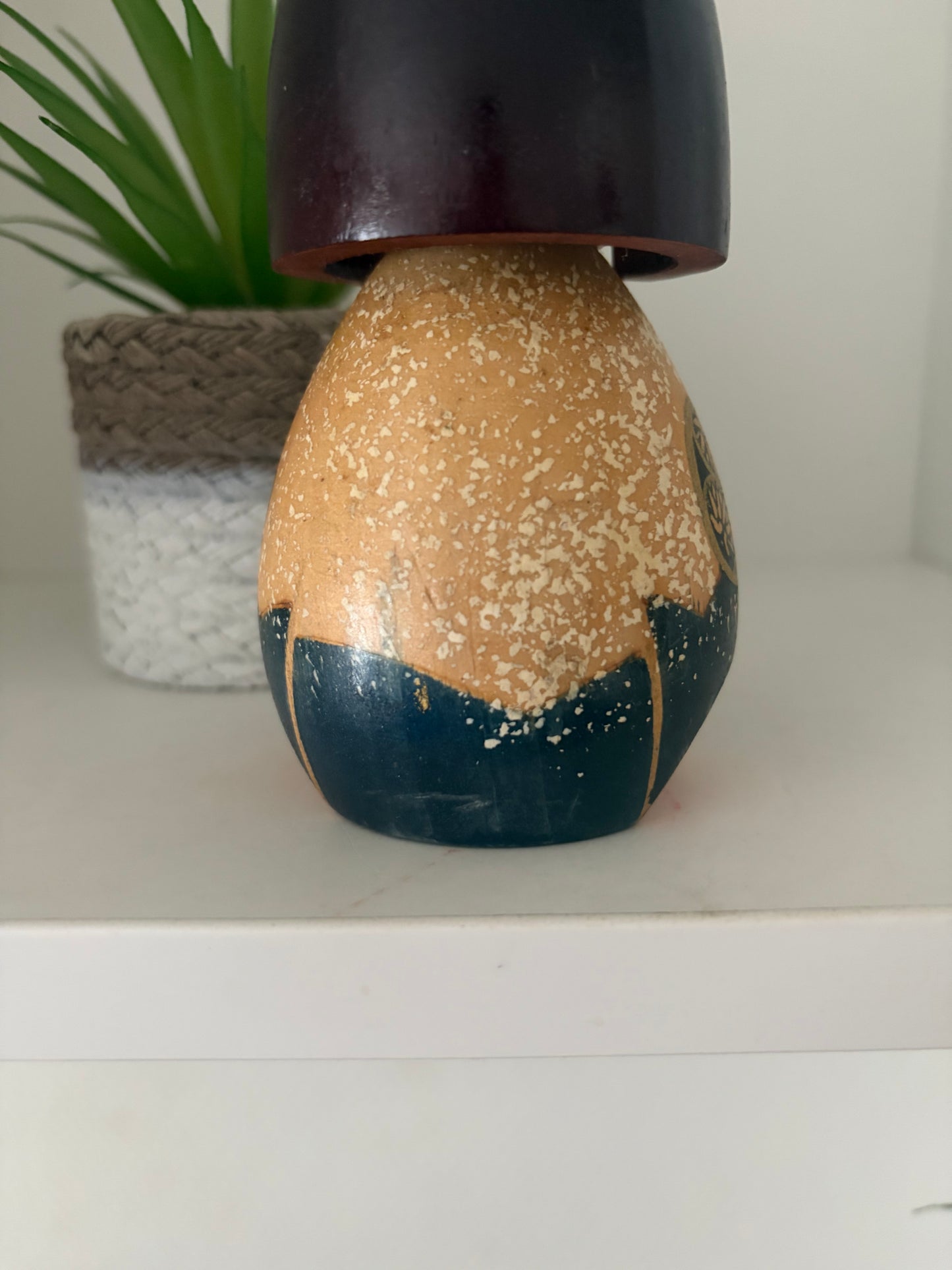 Rare Vintage Sosaku kokeshi by Aoki Ryoka (1931-)