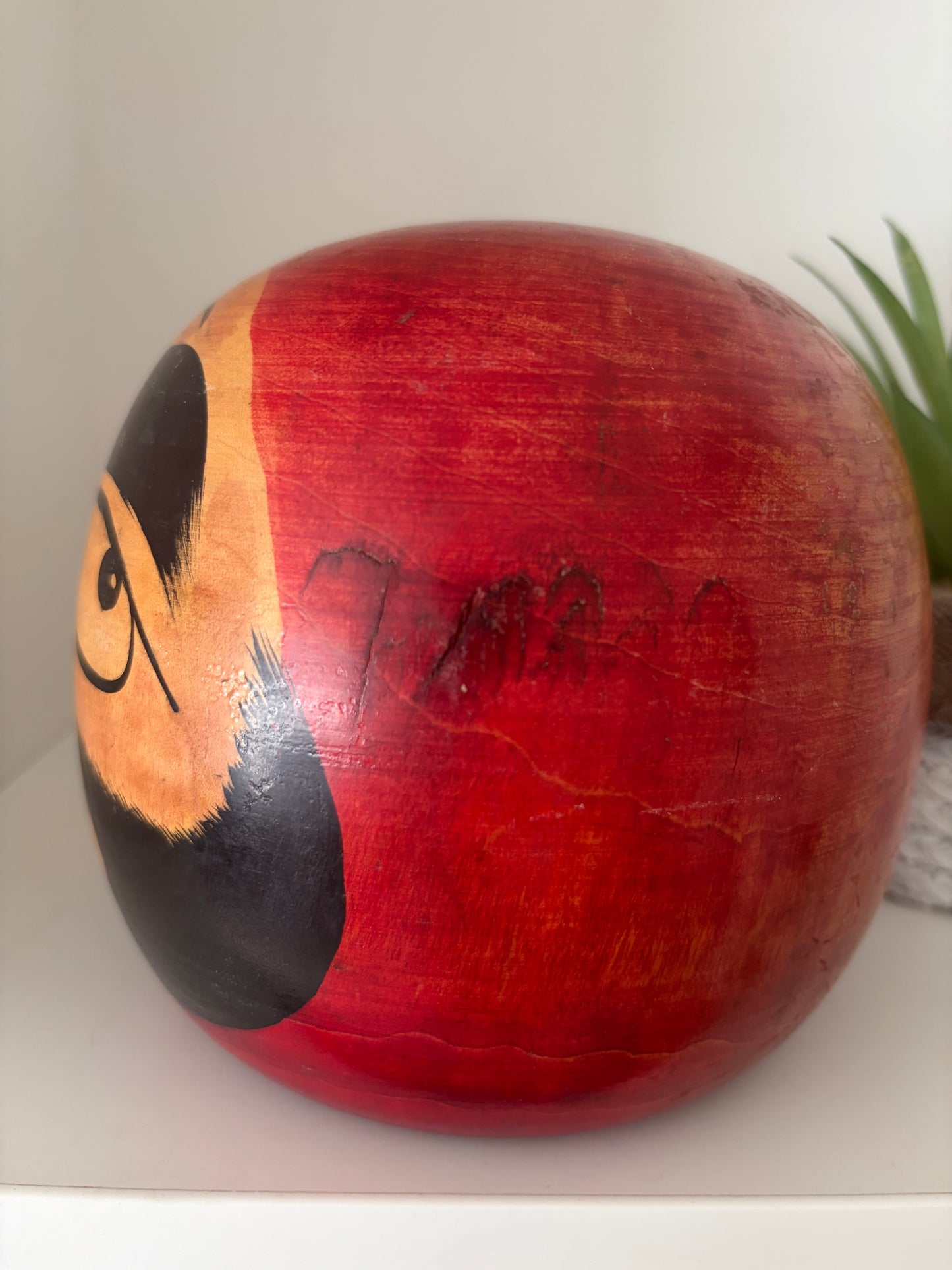 Big massive vintage Daruma kokeshi by Shogo Shinkai