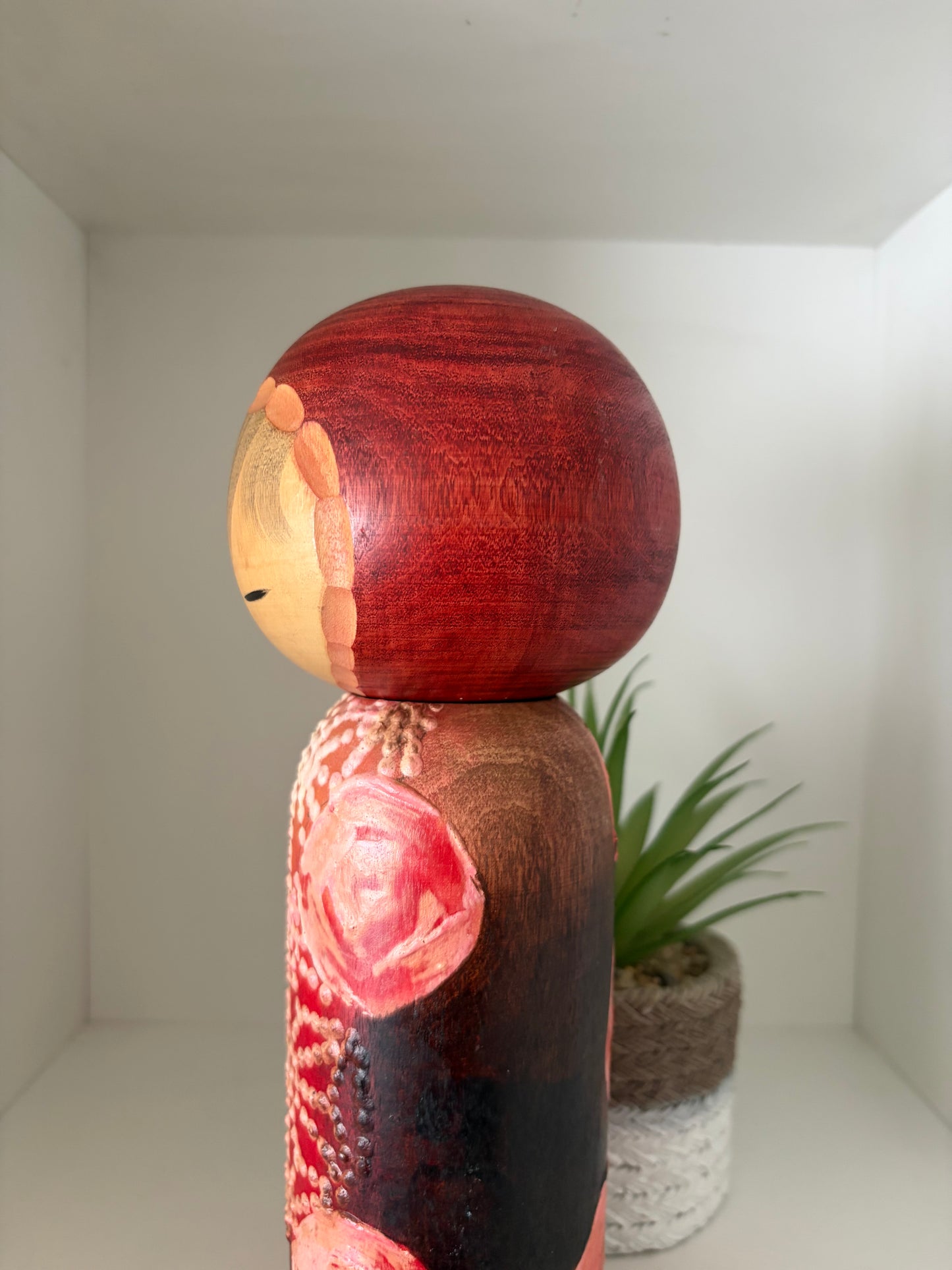 Vintage Sosaku Kokeshi entitled “Kanako - Flower Girl” by Watanabe Masao (1917-2007)