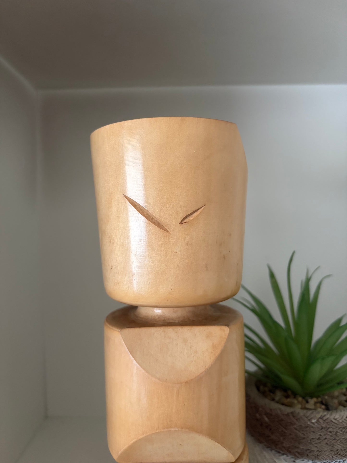 Rare vintage Sosaku kokeshi by Tanaka Harumasa (1916-1966)