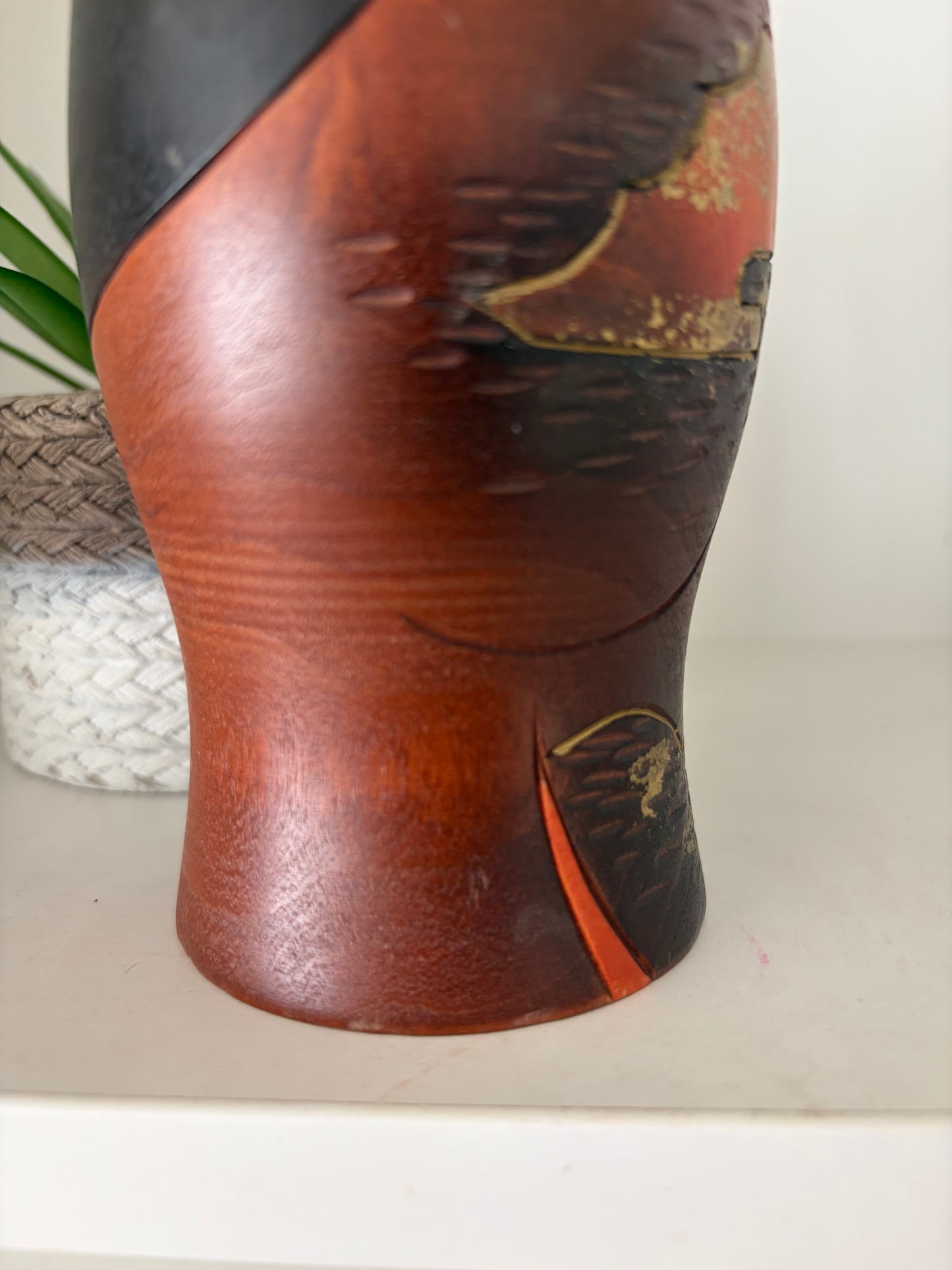 Vintage Sosaku kokeshi by Aoki Ryoka (1931-)