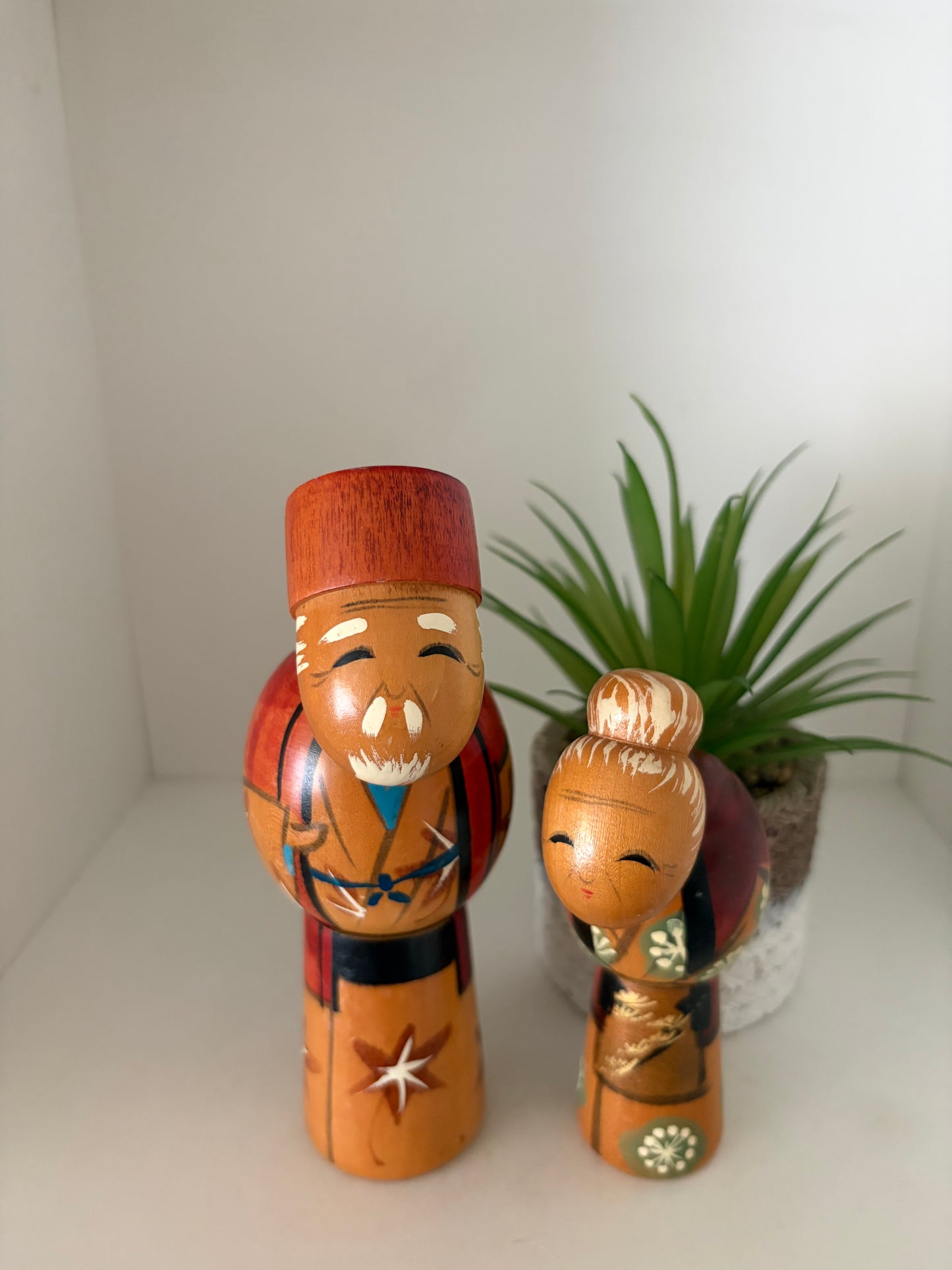 Vintage set creative kokeshi by Hajime Miyashita (1940-)
