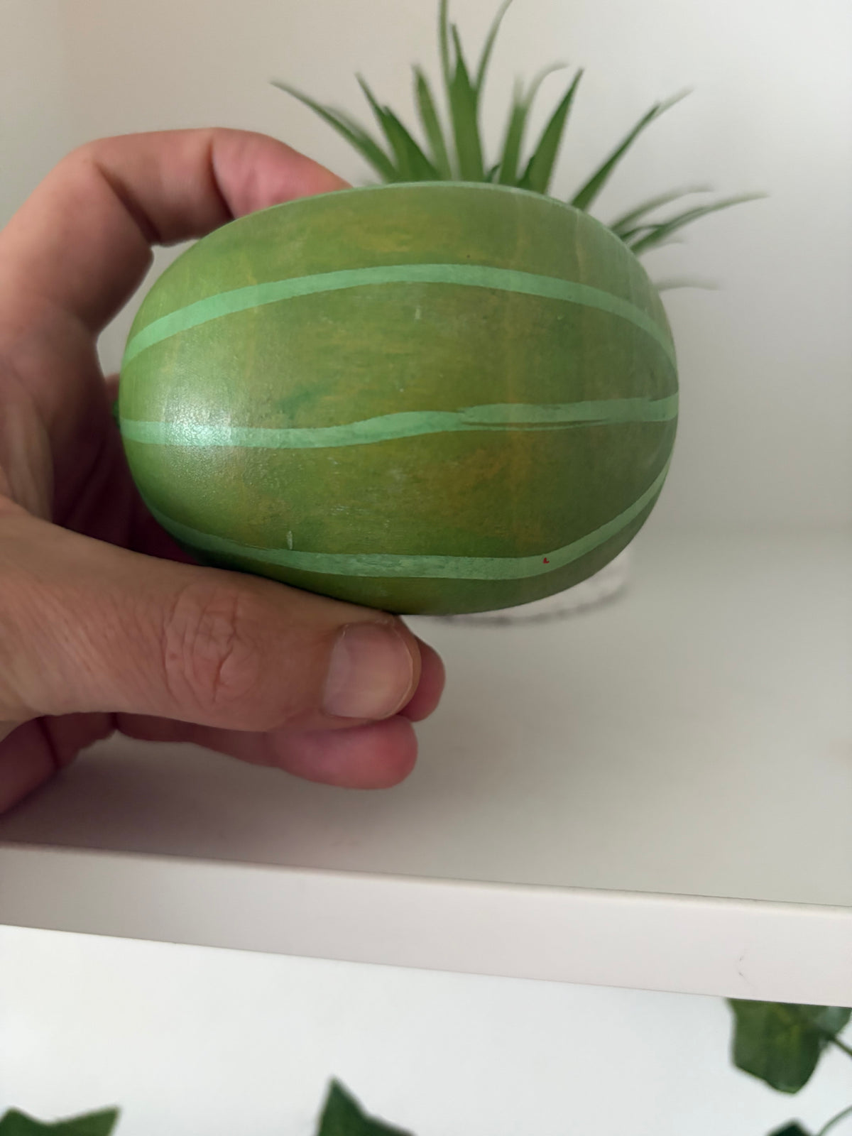 Rare vintage watermelon kokeshi by Hiroe Fukushima