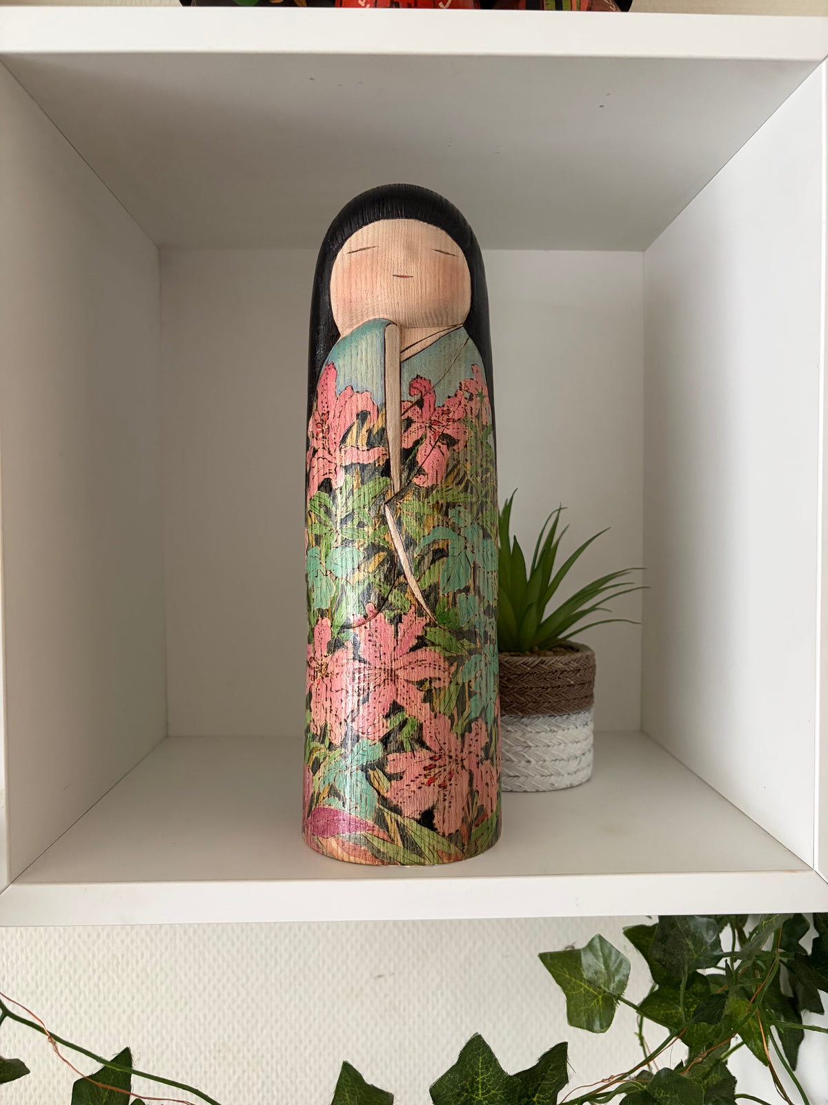 Exclusive one of a kind kokeshi by Yuko Yamazaki