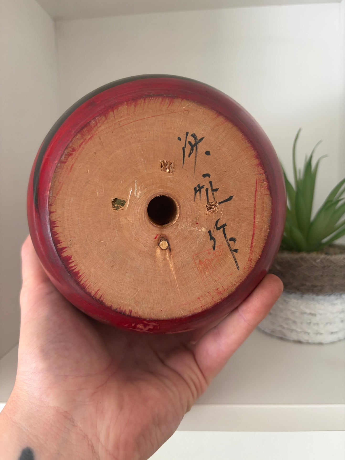 Big massive vintage Daruma kokeshi by Shogo Shinkai