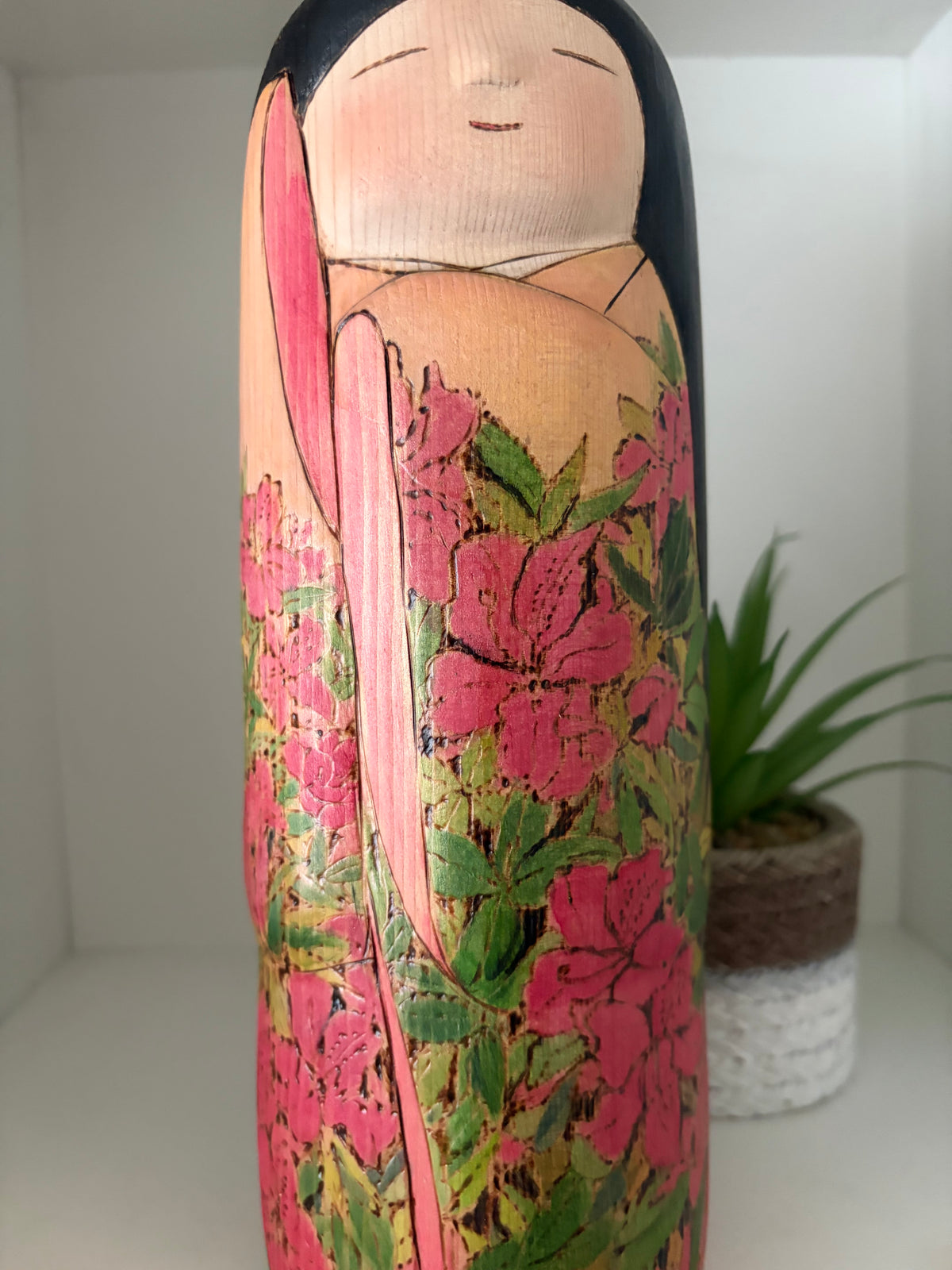 Exclusive one of a kind kokeshi by Yuko Yamazaki