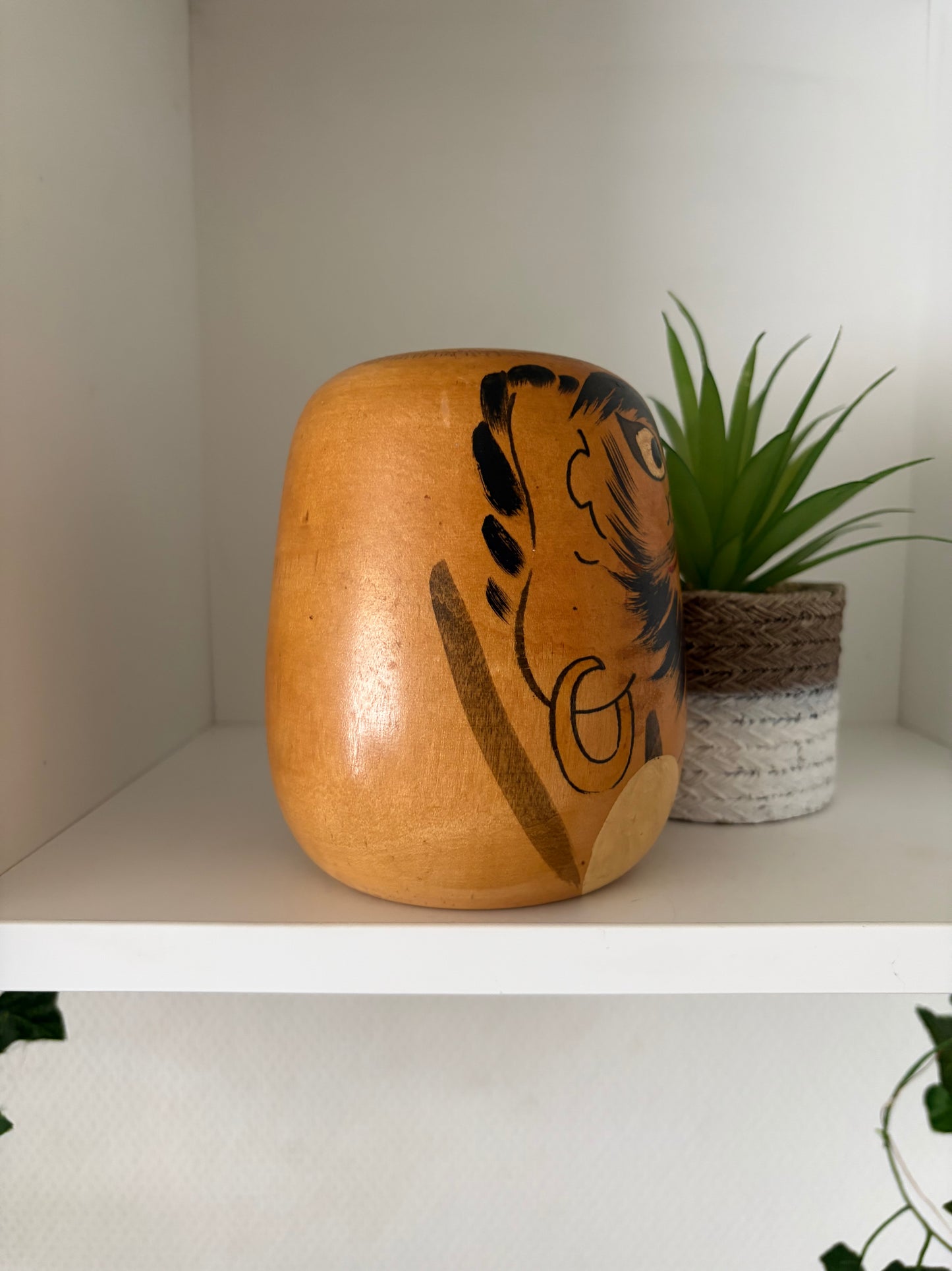 Rare vintage Daruma kokeshi by Kazuo Takamizawa (1927-)